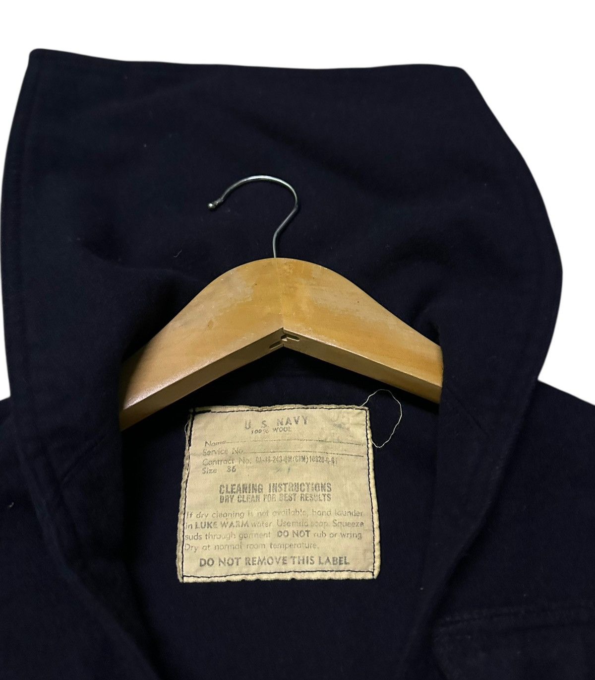 Vintage Vintage 70s US navy wool uniform pullover jacket Size US S / EU 44-46 / 1 - 2 Thumbnail