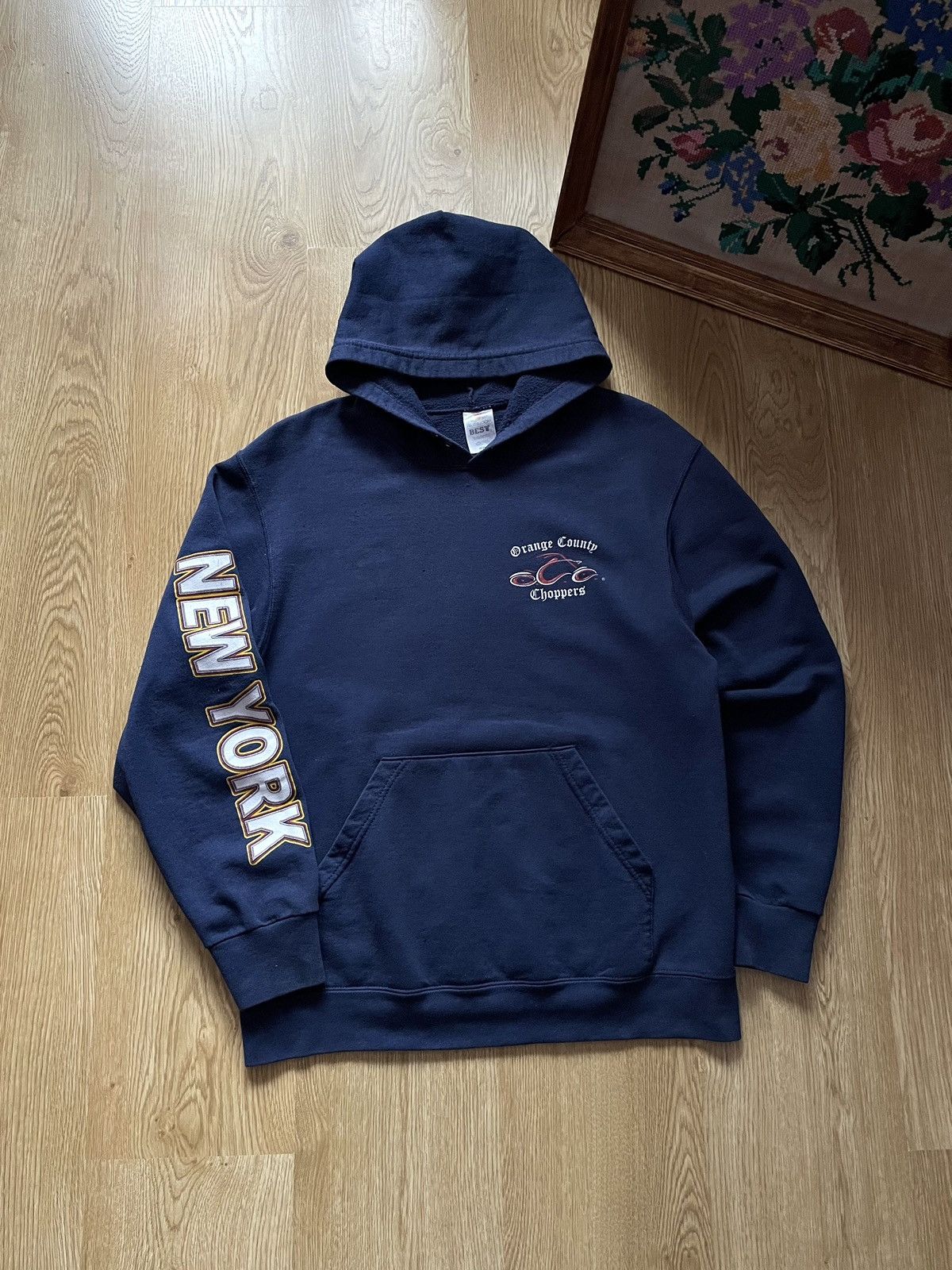 Harley Davidson Vintage Y2K Orange Country Choppers New York Biker Hoodie Size US M / EU 48-50 / 2 - 2 Thumbnail
