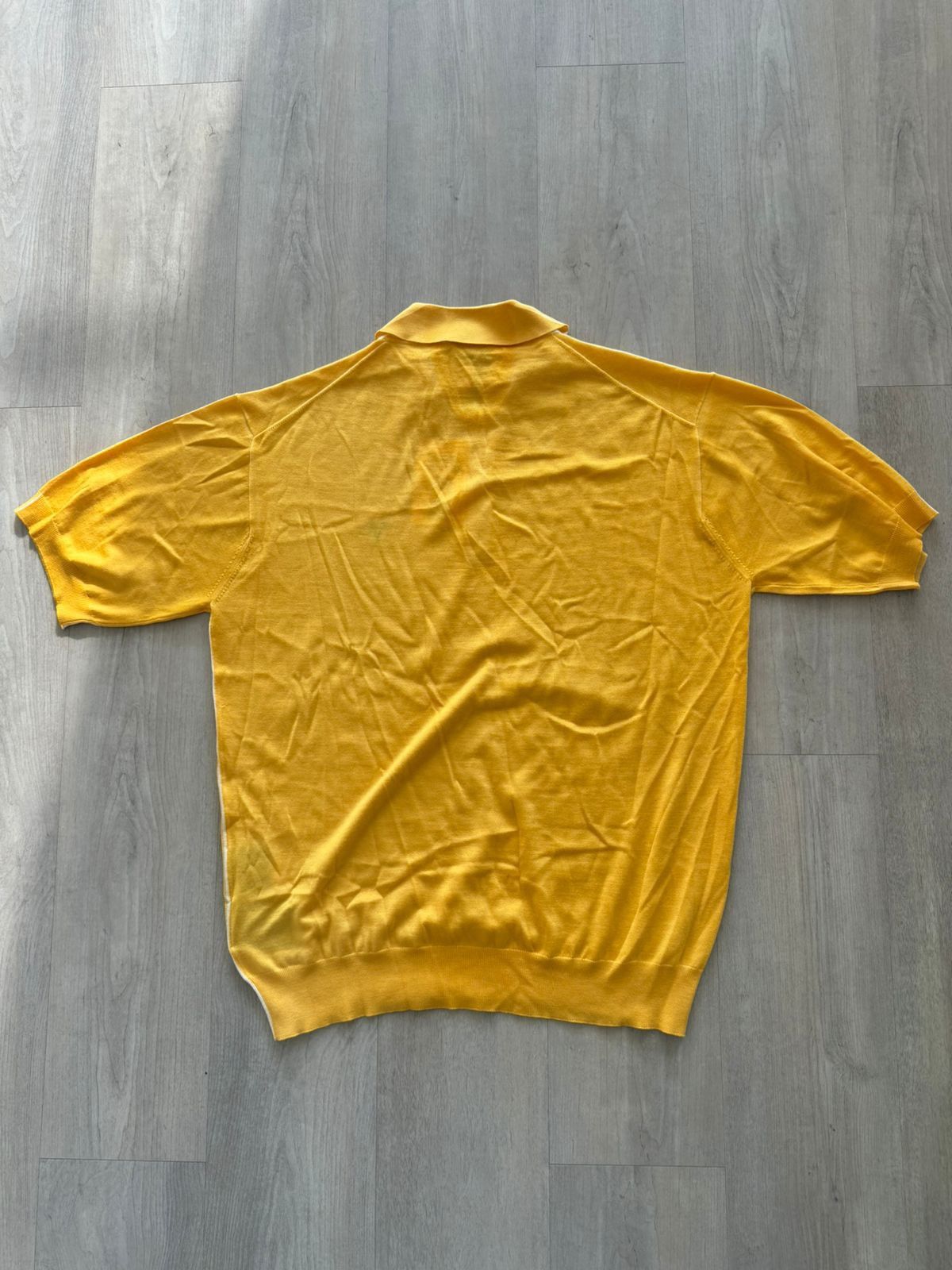 Prada Prada Wool And Cashmere Polo Shirt In Yellow Size US L / EU 52-54 / 3 - 2 Thumbnail