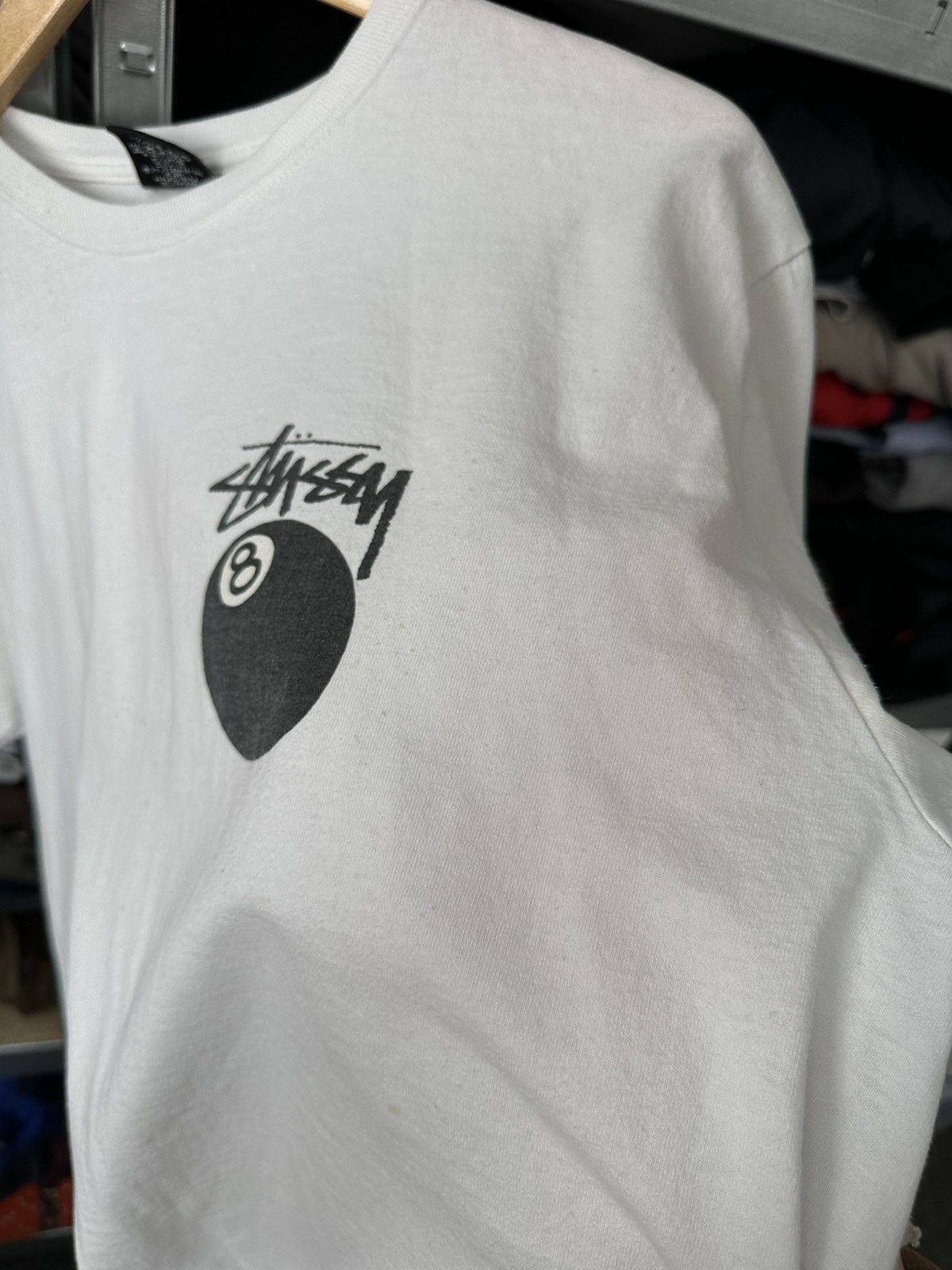Stussy Y2K Stussy 8Ball Thrashed T-Shirt Big Logo Rare White Tee Size US L / EU 52-54 / 3 - 20 Thumbnail