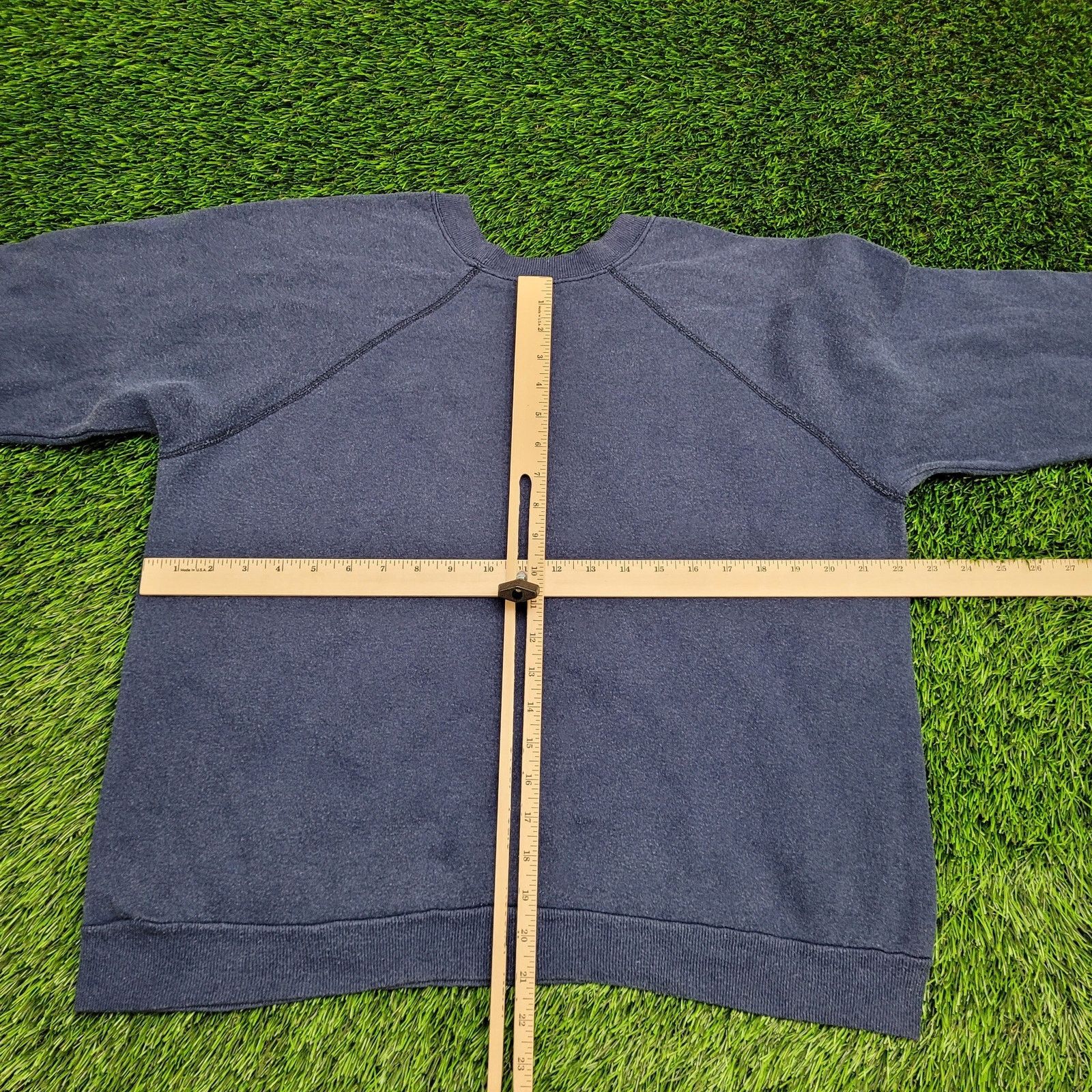 Vintage VTG 80s NYPD Ragland Sweatshirt Womens XL Faded USA Made Size XL / US 12-14 / IT 48-50 - 9 Thumbnail