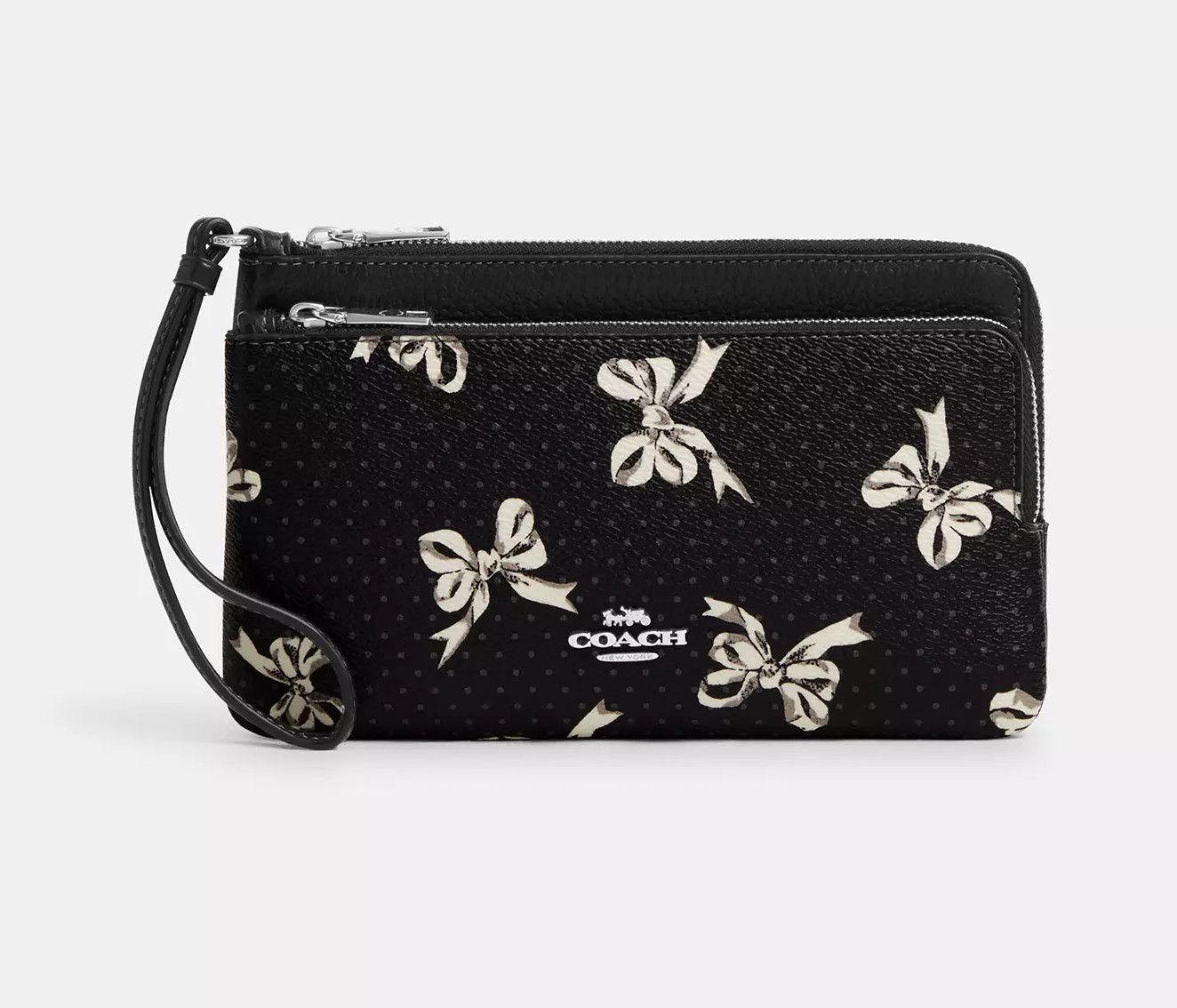 Coach Double Zip Wallet With Bow Print CAA85 Size ONE SIZE - 7 Thumbnail