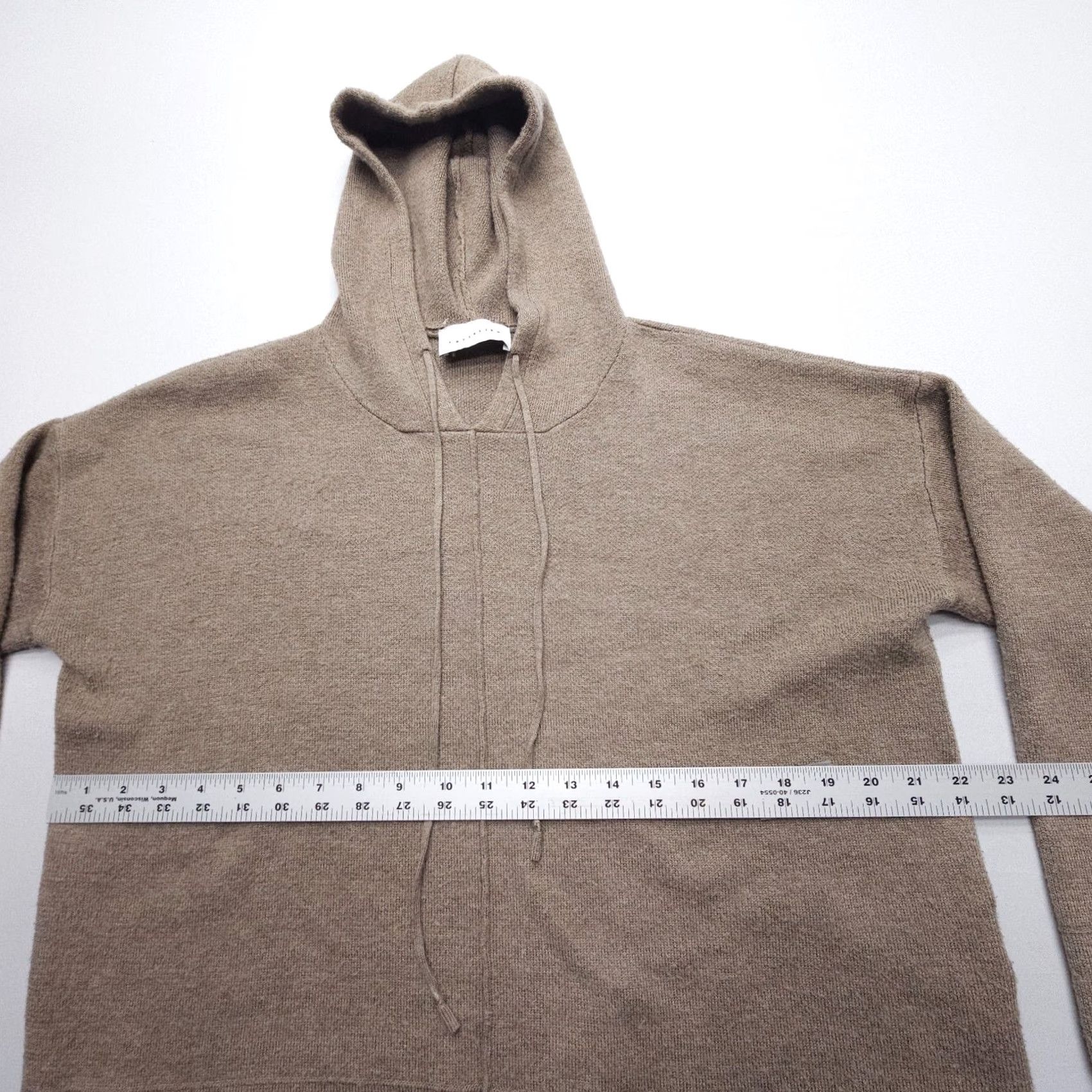 Vintage Lattelier Wool Blend Hooded Oversized Sweater Size Medium Boxy Knit Baggy Hood Woman Regular Brown Size M / US 6-8 / IT 42-44 - 8 Thumbnail