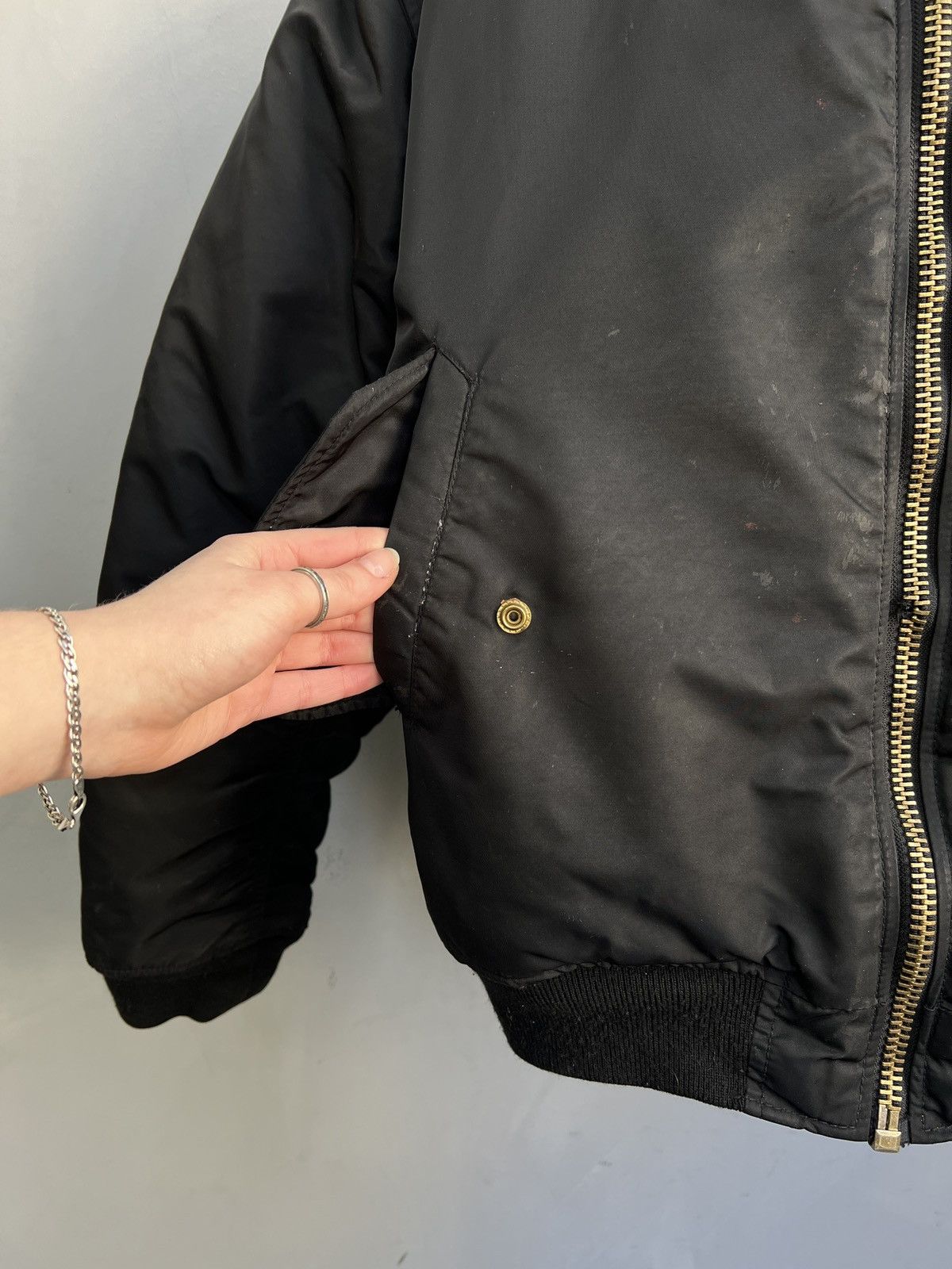 Alpha Industries Vintage Black MA1 Bomber Jacket Military kanye west style Size US M / EU 48-50 / 2 - 7 Thumbnail