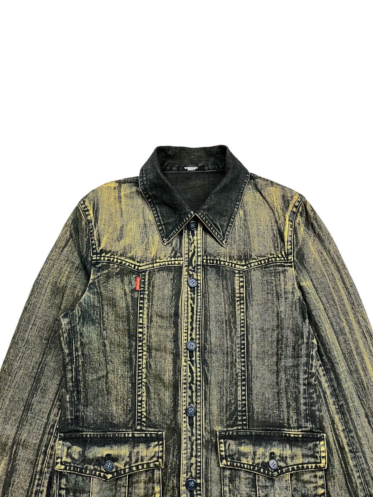 If Six Was Nine 2000s Tornado Mart - Extreme Mud Wash Denim Jacket Size US L / EU 52-54 / 3 - 5 Thumbnail