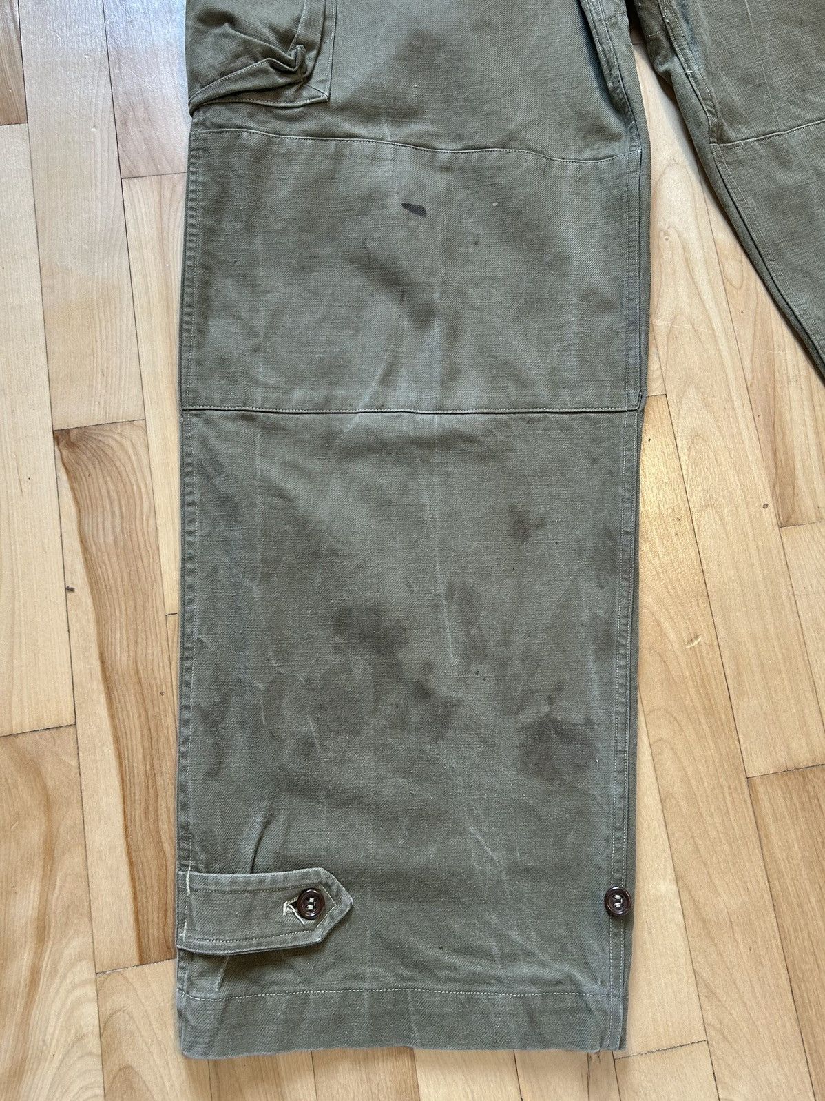 Other Vintage 50s French Army M47 Heavy HBT Cargos Size US 34 / EU 50 - 2 Thumbnail