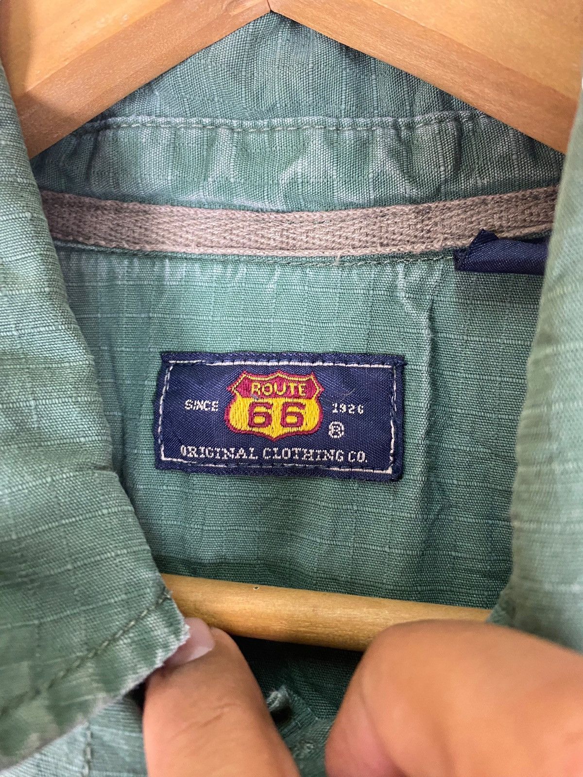 Route 66 × Vintage Vintage Style Route 66 Double Pocket Long Sleeve Shirt Size US L / EU 52-54 / 3 - 12 Thumbnail
