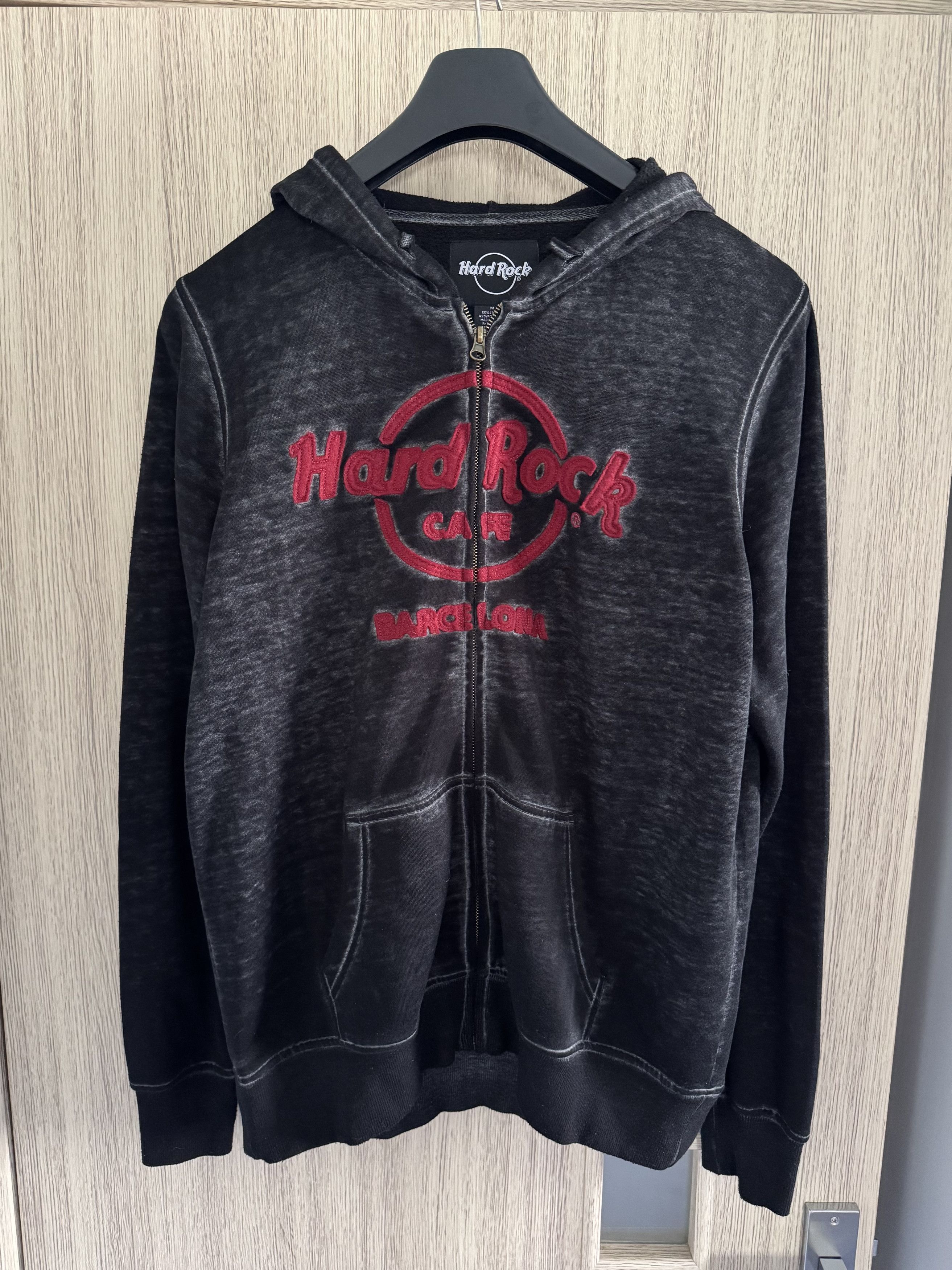 Hard Rock Cafe Vintage Hard Rock Barcelona Zip Up Washed Hoodie Size US M / EU 48-50 / 2 - 1 Thumbnail