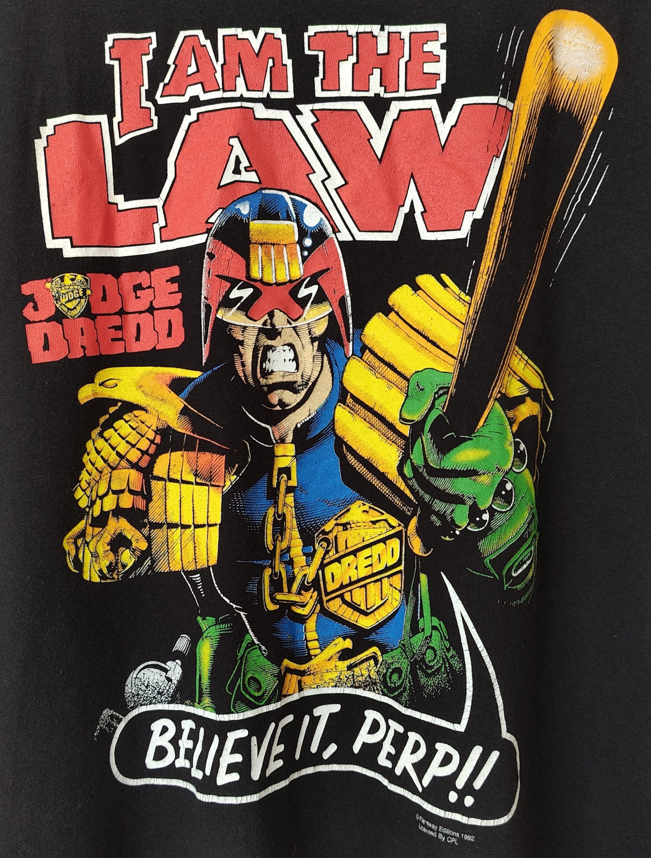 Vintage Judge Dredd 1992 VTG Official Comic Movie Tshirt Vintage Size US XL / EU 56 / 4 - 4 Thumbnail