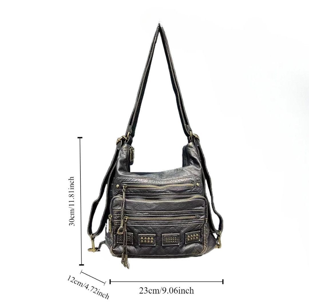Japanese Brand Motorcycle Rock Punk Shoulder Bag Y2K Women Size ONE SIZE - 2 Thumbnail