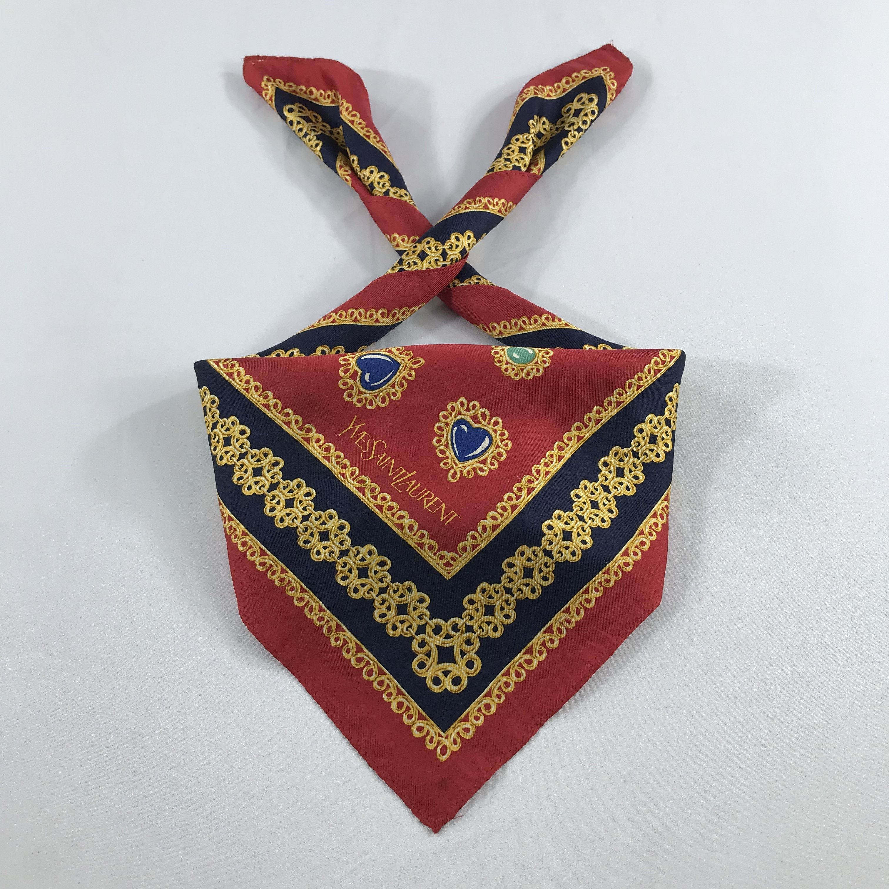 Vintage × Yves Saint Laurent Yves Saint Laurent Bandana / Handkerchief/Neckerchief -S2152 Size ONE SIZE - 4 Thumbnail