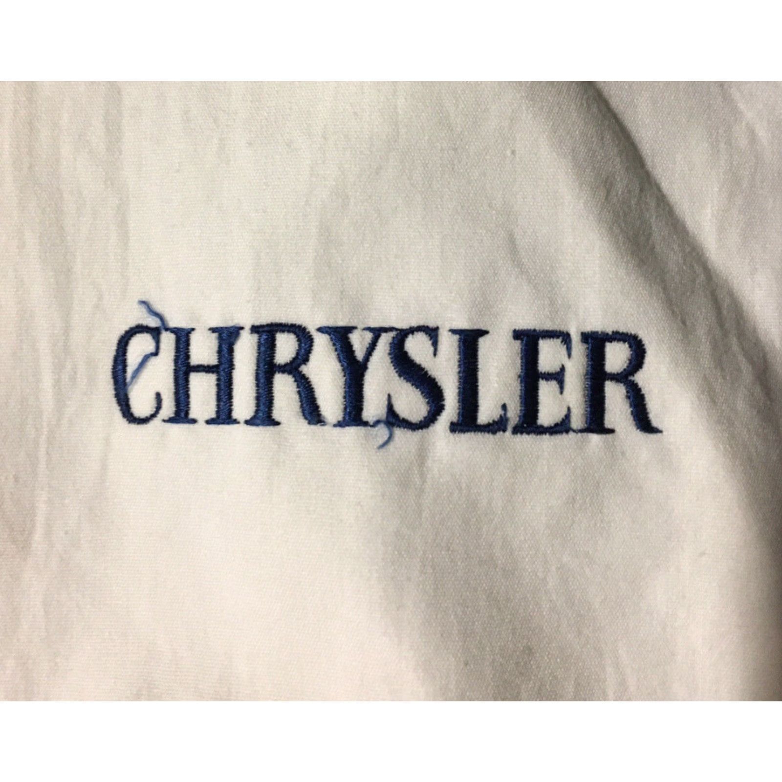 Vintage VINTAGE Chrysler Spellout Jacket Men's XL White USA 80s Grunge Racing Cars Politic Size US XL / EU 56 / 4 - 2 Thumbnail