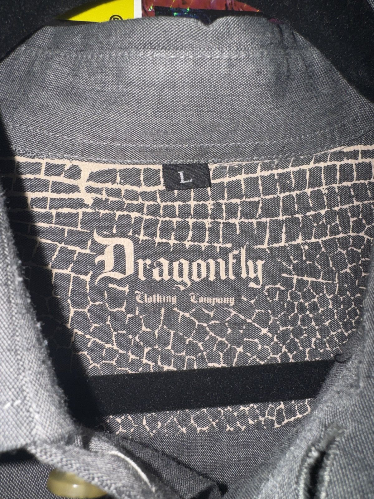 Dragonfly VINTAGE Sashiko style button up Size US L / EU 52-54 / 3 - 4 Thumbnail