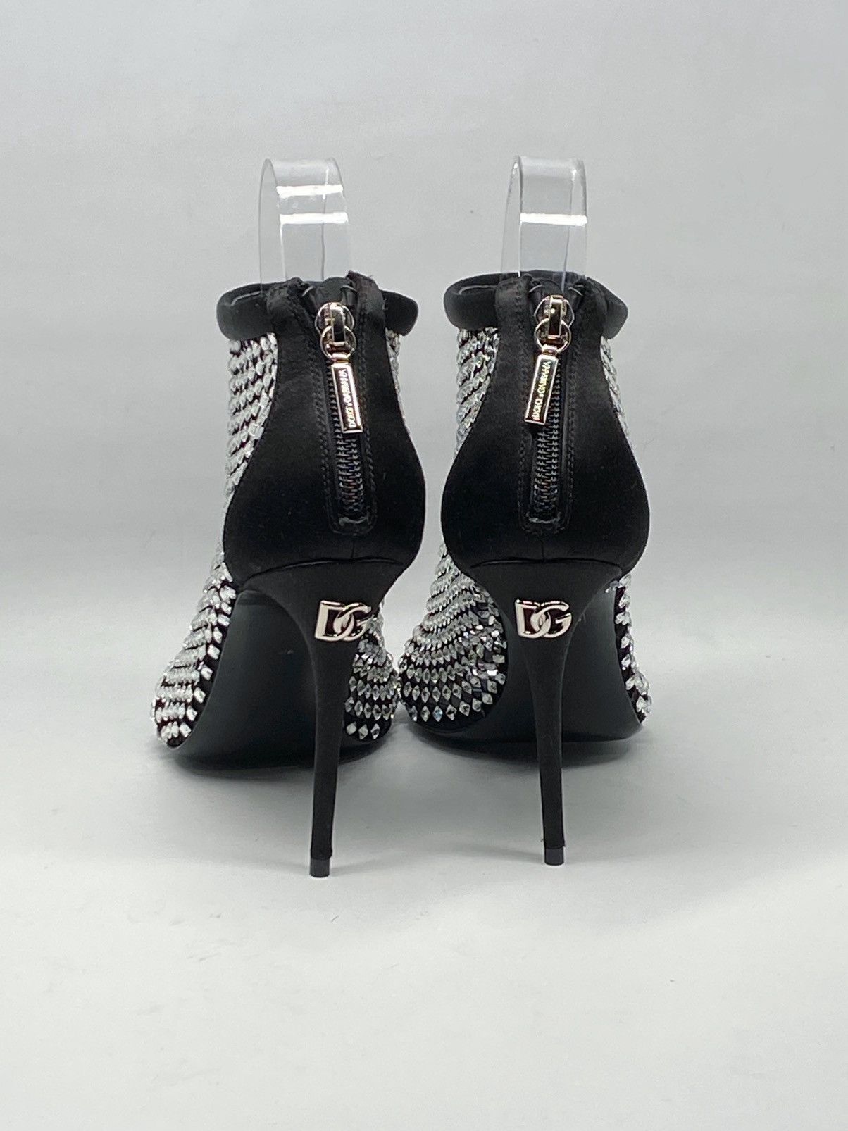 Dolce & Gabbana Dolce & Gabbana mesh crystal embellished satin pumps size 35 Size US 5 / IT 35 - 12 Thumbnail