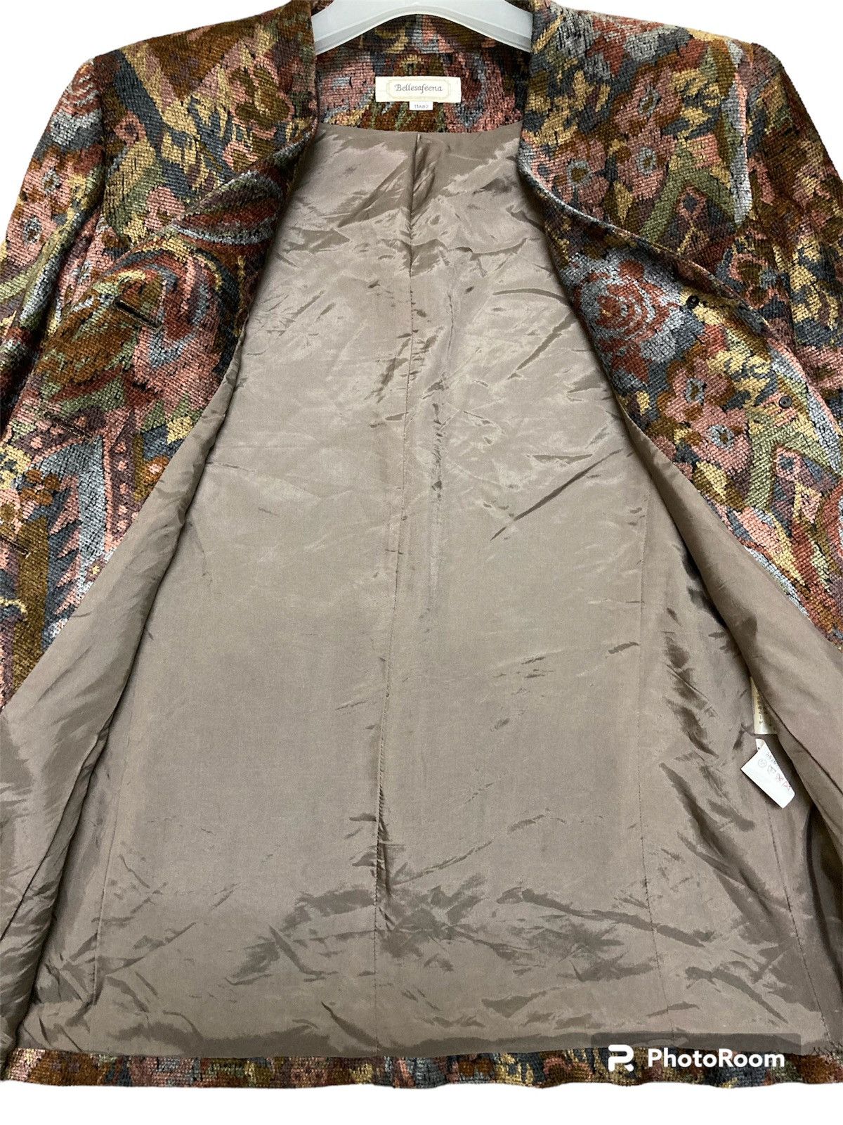 Designer × Japanese Brand × Vintage Vintage Bellesafeena Floral Carpet Blazer/Jacket Size S / US 4 / IT 40 - 6 Thumbnail