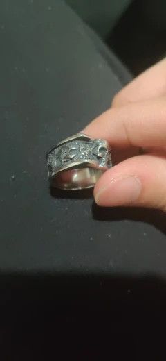 Vintage SIZE 10 316L Stainless Steel Vintage SKULL Punk Ring Size ONE SIZE - 7 Thumbnail