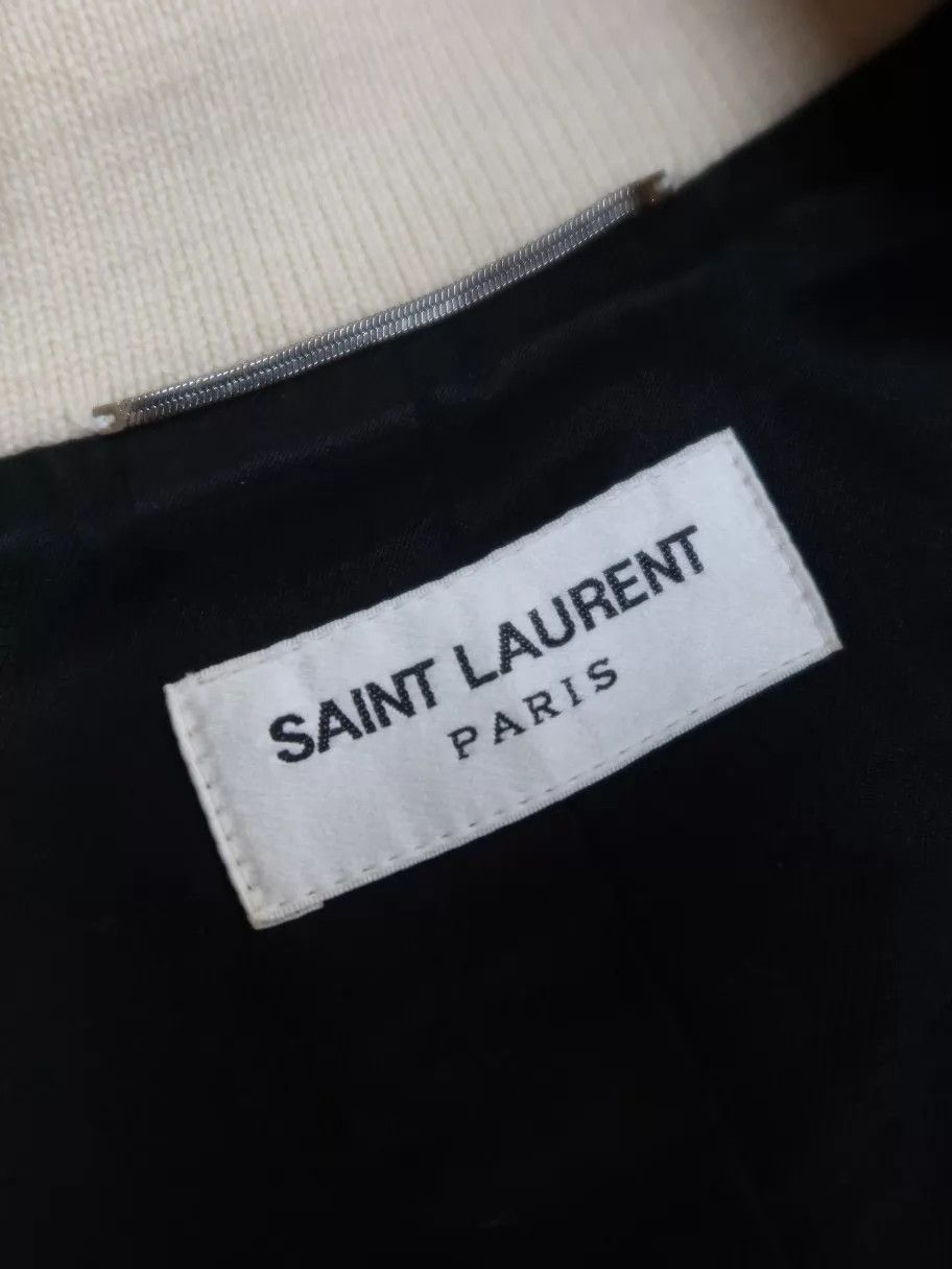 Saint Laurent Paris SAINT LAURENT Men's White Wool Baseball Jacket 46 Mint Size US S / EU 44-46 / 1 - 3 Thumbnail