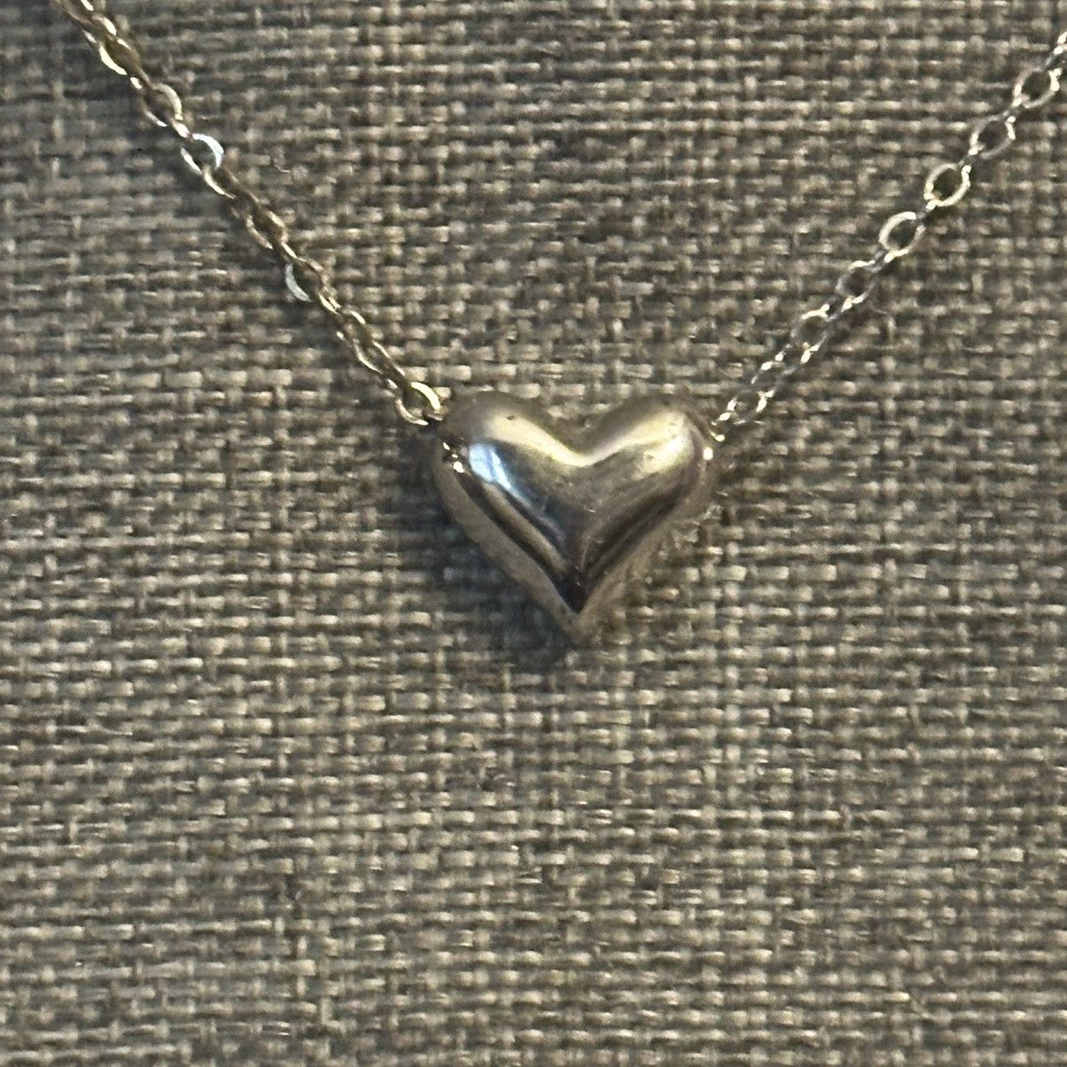 Other Stainless Steel sliding puffed heart necklace Size ONE SIZE - 2 Thumbnail