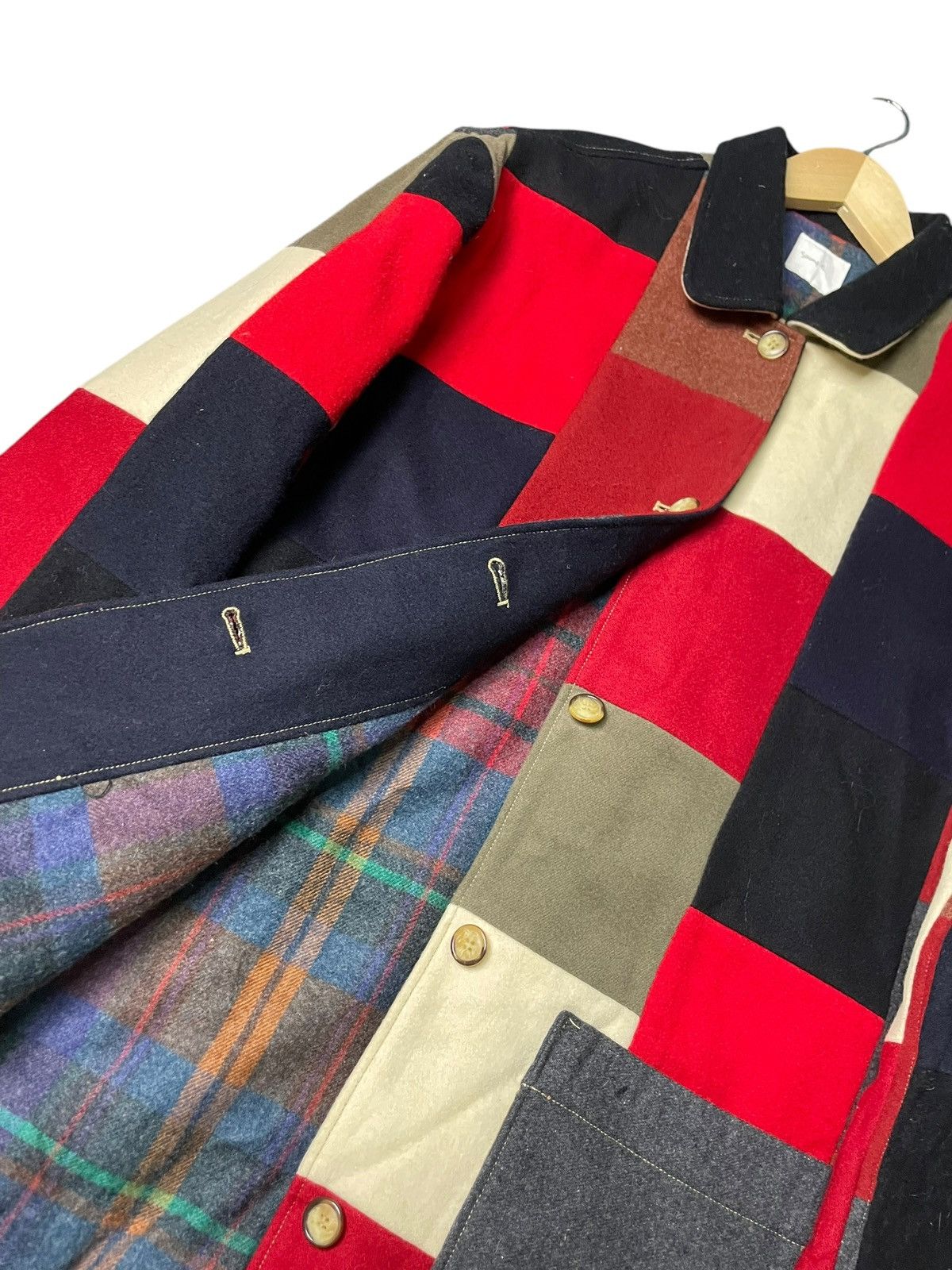 Japanese Brand × Vintage SAMPLE Brand Colour-Block Wool Jacket (74) Size US S / EU 44-46 / 1 - 9 Thumbnail