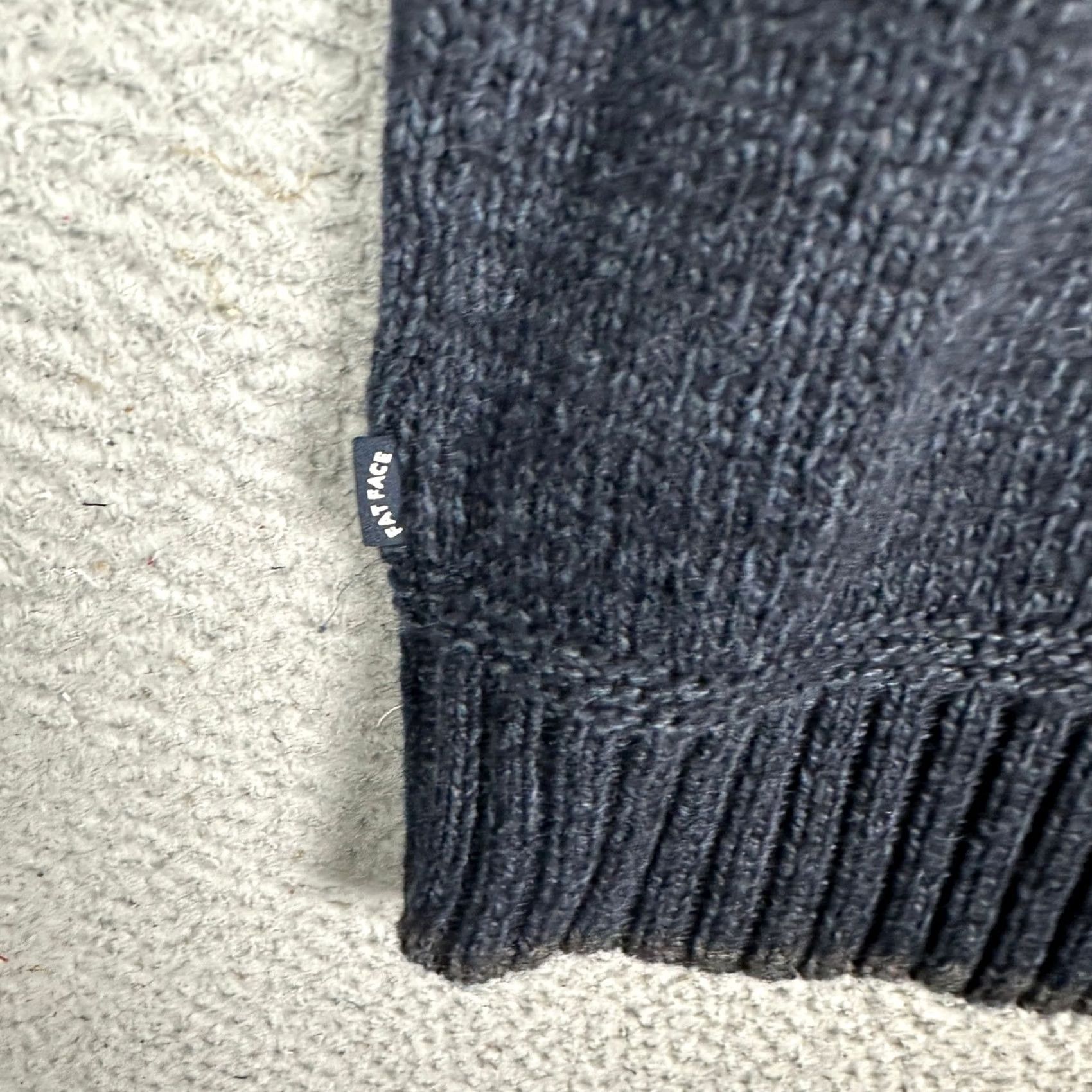 FatFace Fat Face Wool Blend Sweater Knit Mens M Dark Blue Quarter Zip Pullover EUC Size US M / EU 48-50 / 2 - 7 Thumbnail