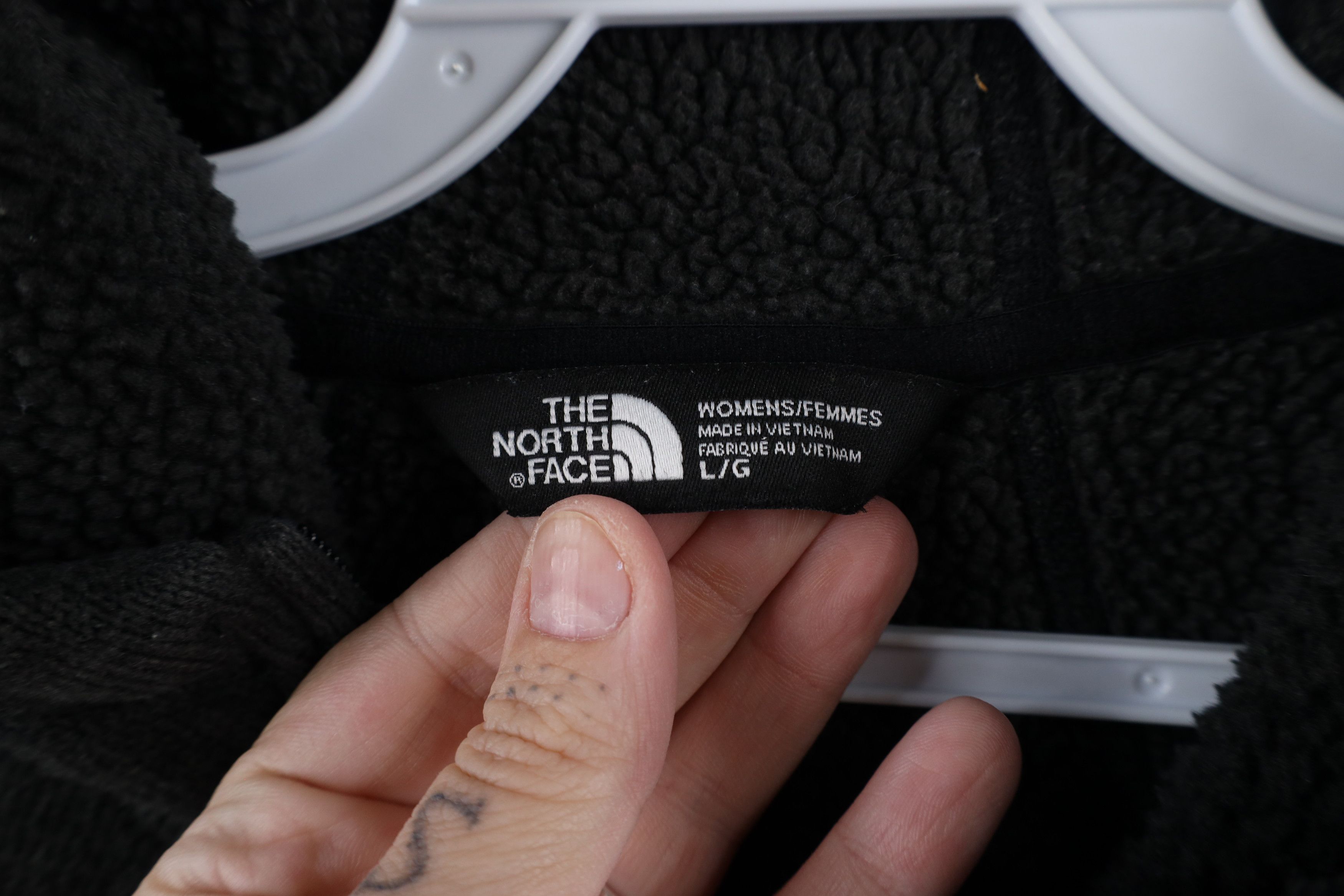 The North Face × Vintage The North Face Out Knit Crescent Full Zip Hoodie Dark Gray Size L / US 10 / IT 46 - 6 Thumbnail