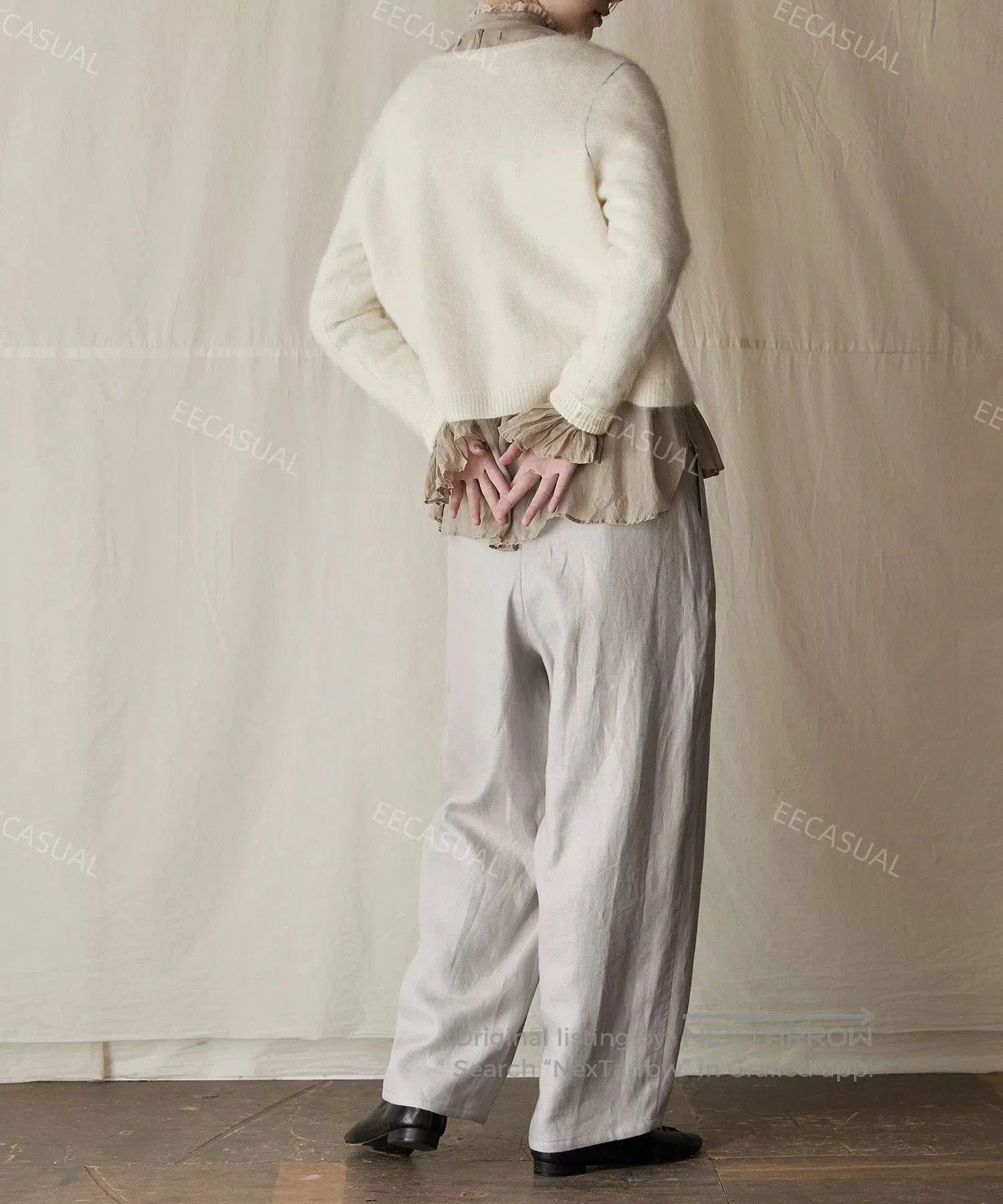 KIJIMA TAKAYUKI Suzuki Takayuki Red Wide-Legged Pants. Size US 30 / EU 46 - 4 Thumbnail