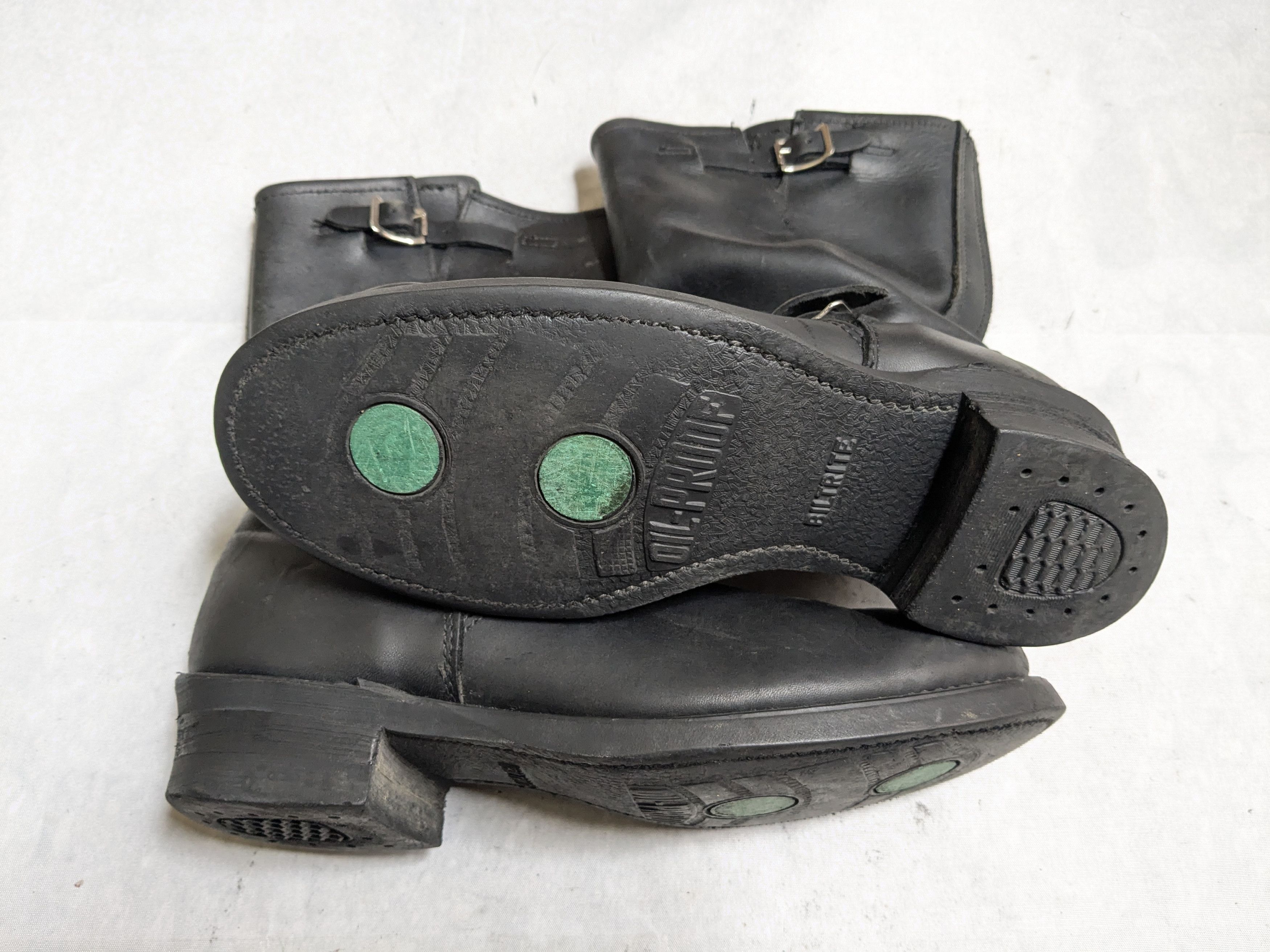 Frye Frye Engineer Boots Black Leather 9.5 M Buckle Strap Size US 9.5 / EU 42-43 - 18 Thumbnail