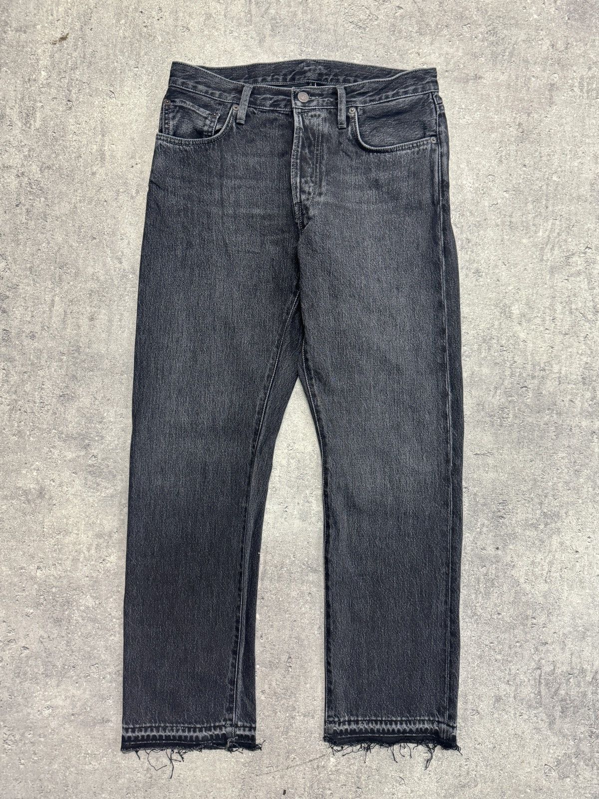 【美品】アクネ デニム フレア 1990 Washed Out Black 26 Acne Studios Acne Studios 1990 Washed Out Black Rigid | Grailed