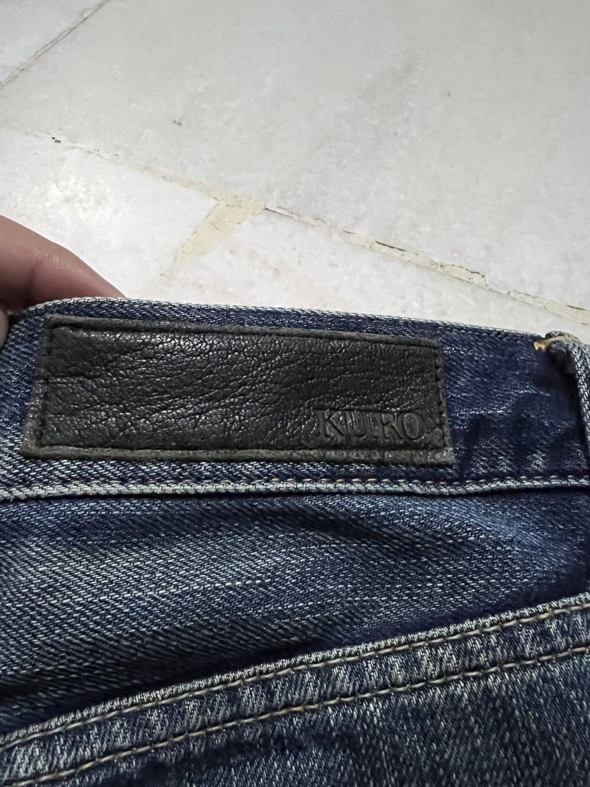 Japanese Brand Vintage Kuro Graphite Distressed Selvedge Jean Japan Size US 30 / EU 46 - 22 Thumbnail