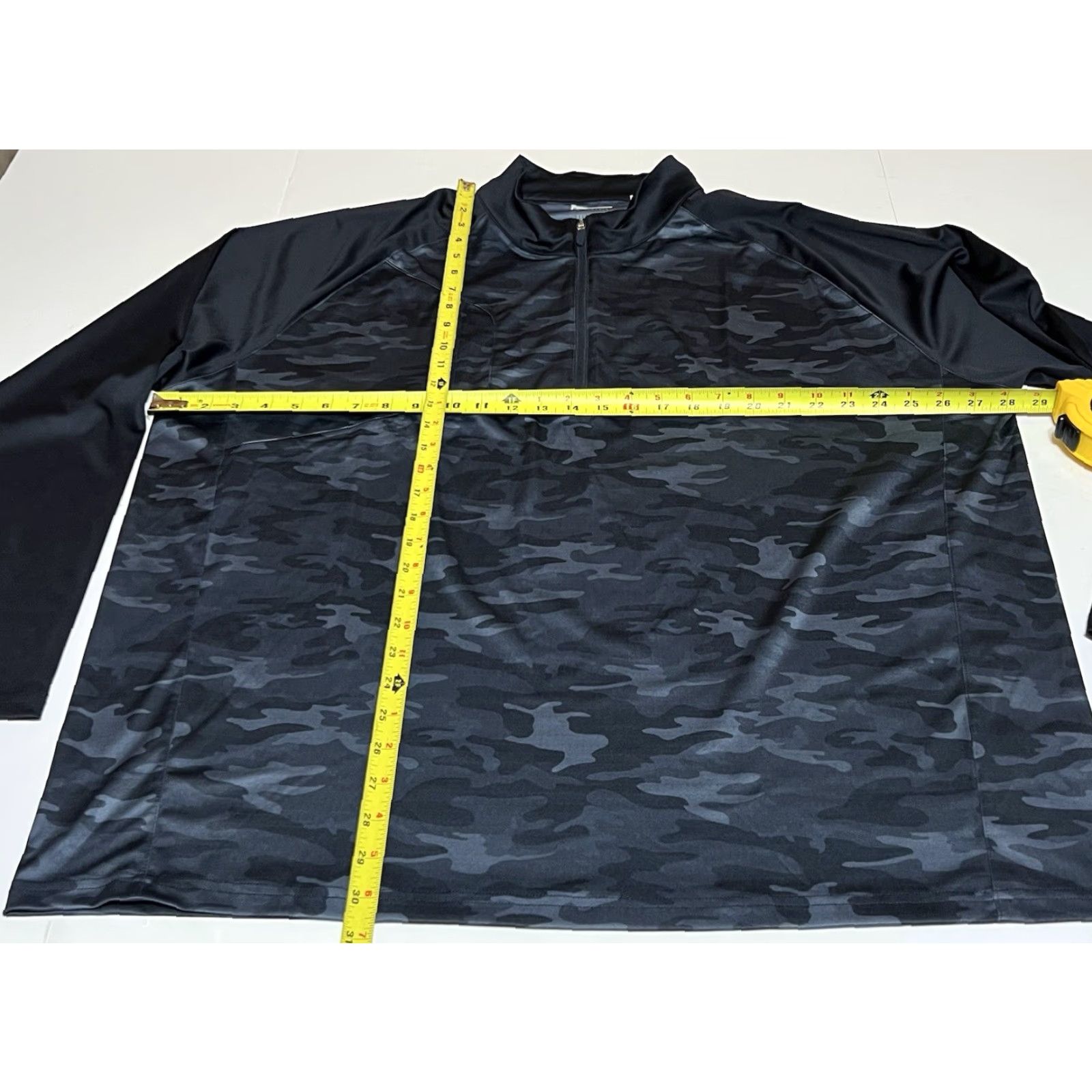 Vintage Ahead Performance Quarter Zip Mens 3XL Blue Camo Logo Golf Pullover Regular Size US XXL / EU 58 / 5 - 4 Thumbnail