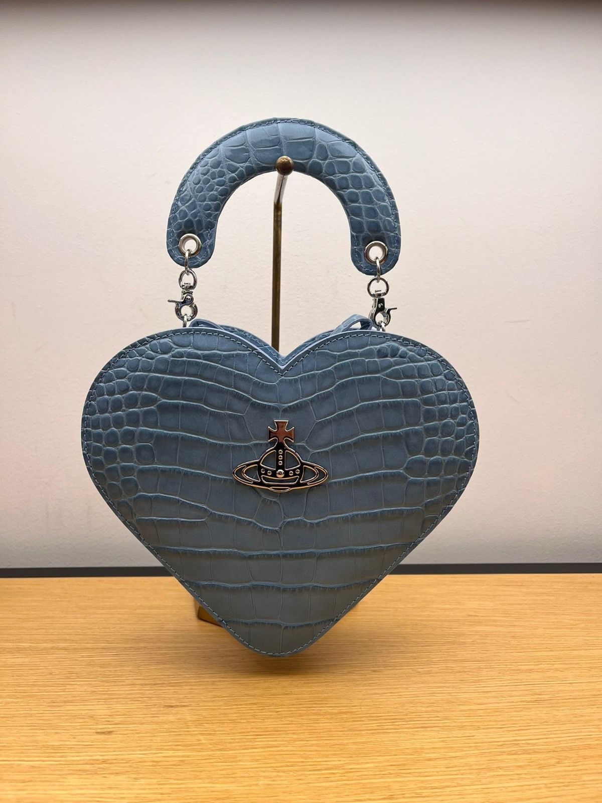 Vivienne Westwood O1F1D3Z0625 Size: Os /josephine Heart Crossbody Bag In Blue, Women's