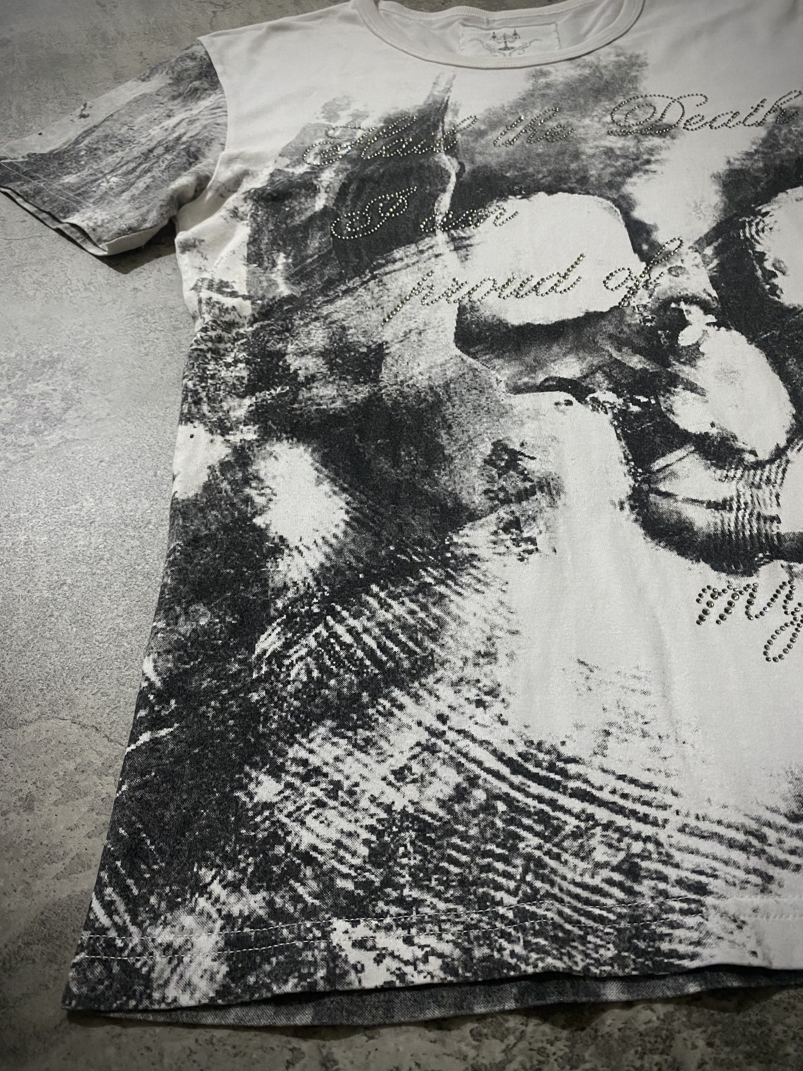 Japanese Brand XRFM SKULL GRUNGE POEM TSHIRT Size US M / EU 48-50 / 2 - 6 Thumbnail