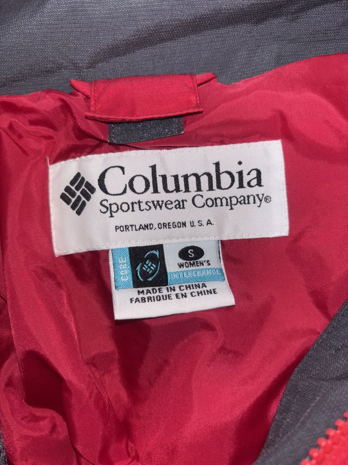 Columbia Vintage 90s Columbia Red Interchange Shell Jacket - No Liner Size S / US 4 / IT 40 - 4 Thumbnail