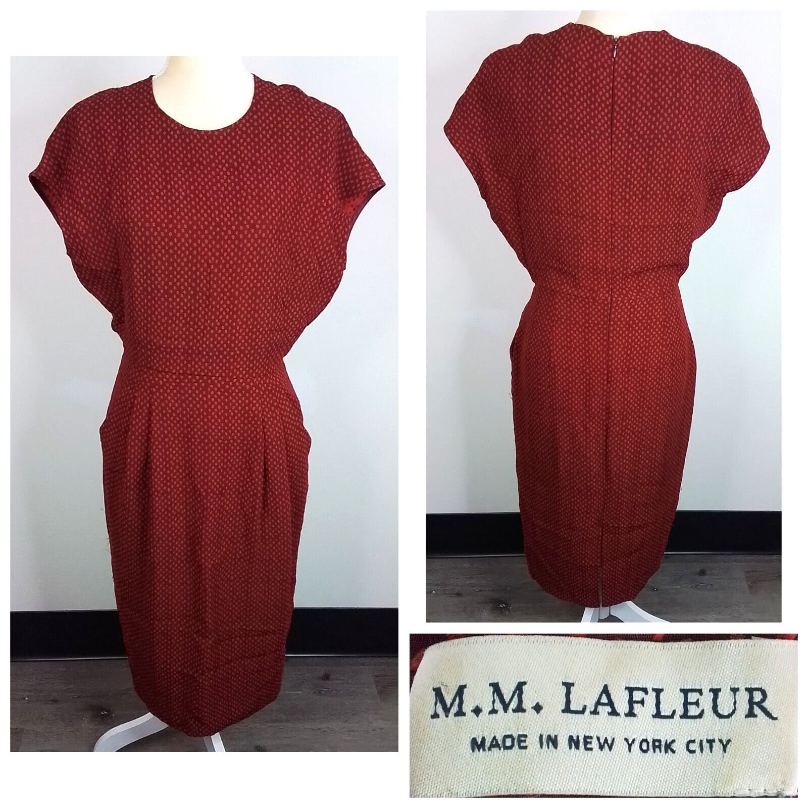 M.M.LaFleur MM Lafleur Dress Women's Size 6 Burgundy Italian Fabric Size M / US 6-8 / IT 42-44 - 1 Thumbnail