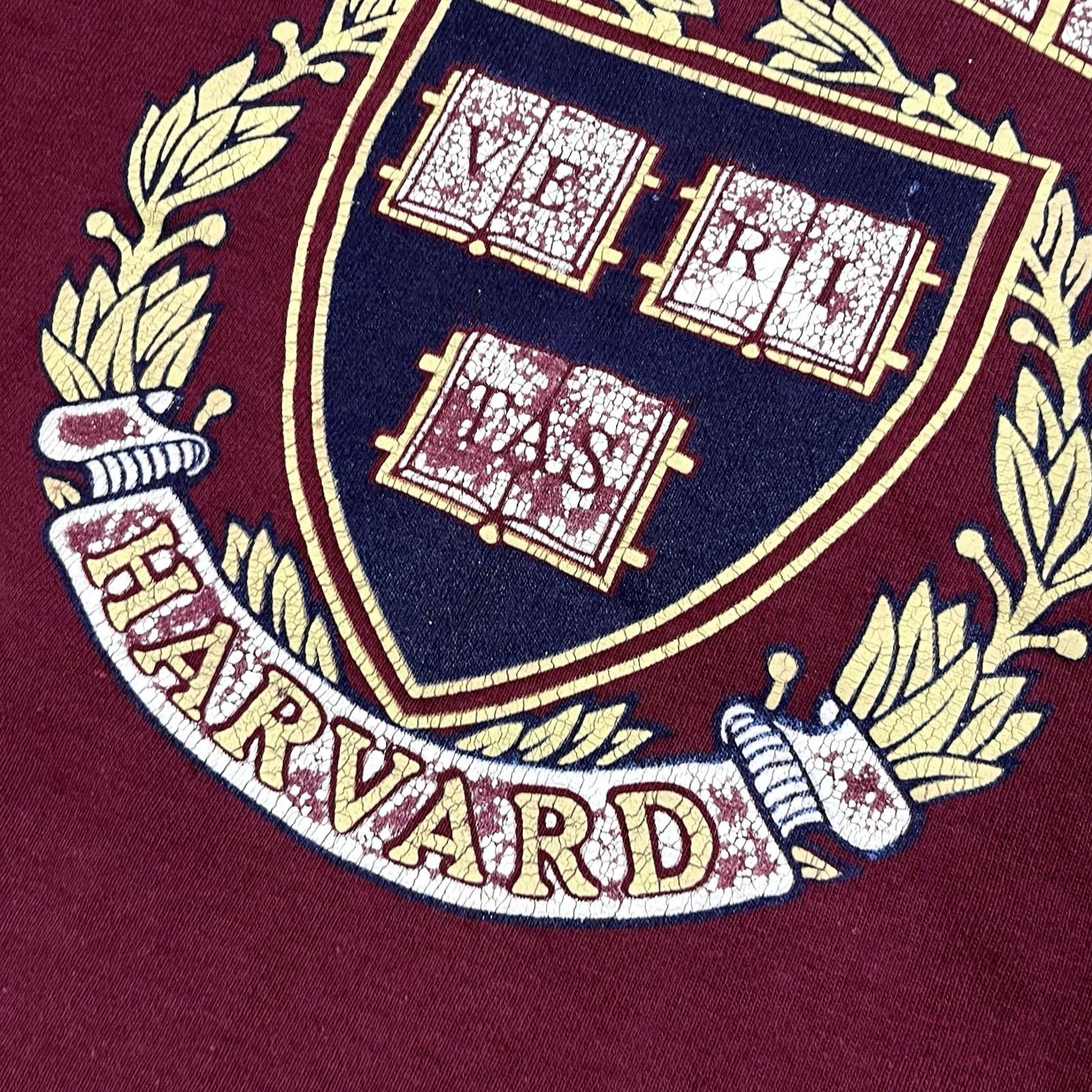 Vintage Harvard Sweatshirt Mens Medium Crewneck University Vintage 90s Burgundy Red Graphic Print Logo Size US M / EU 48-50 / 2 - 6 Thumbnail