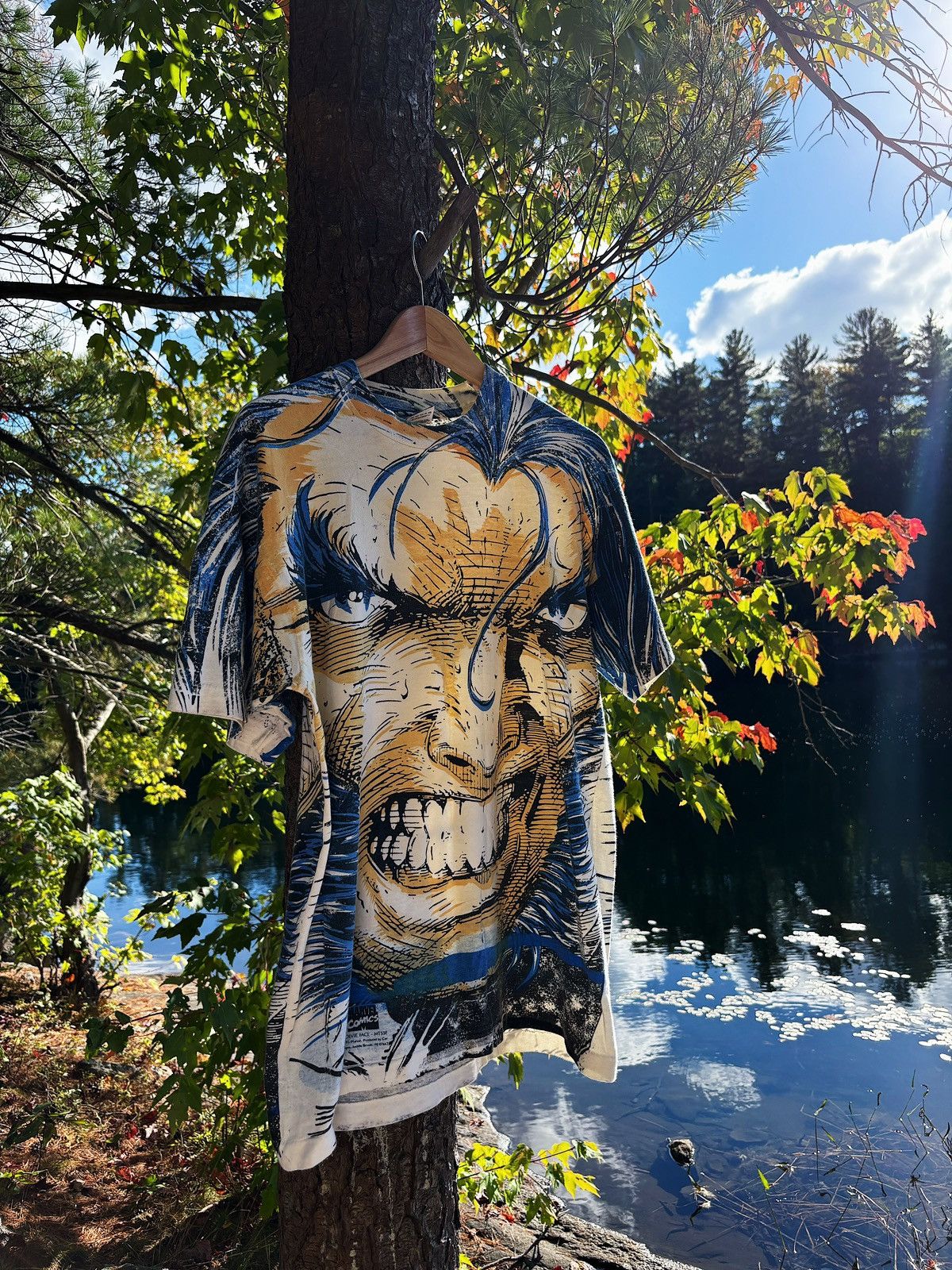 Marvel Comics × Vintage Marvel "Wolvie Face" 1992 Megaprint T-Shirt Size US L / EU 52-54 / 3 - 1 Thumbnail