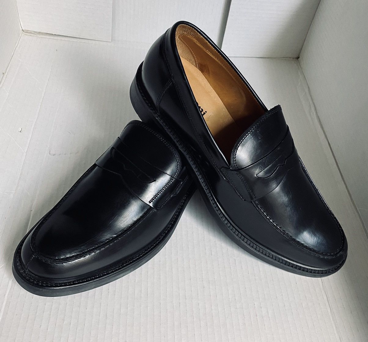 Testoni a.testini 🇮🇹 black abrasivato calf diamante sole loafer NEW Size US 11 / EU 44 - 2 Thumbnail