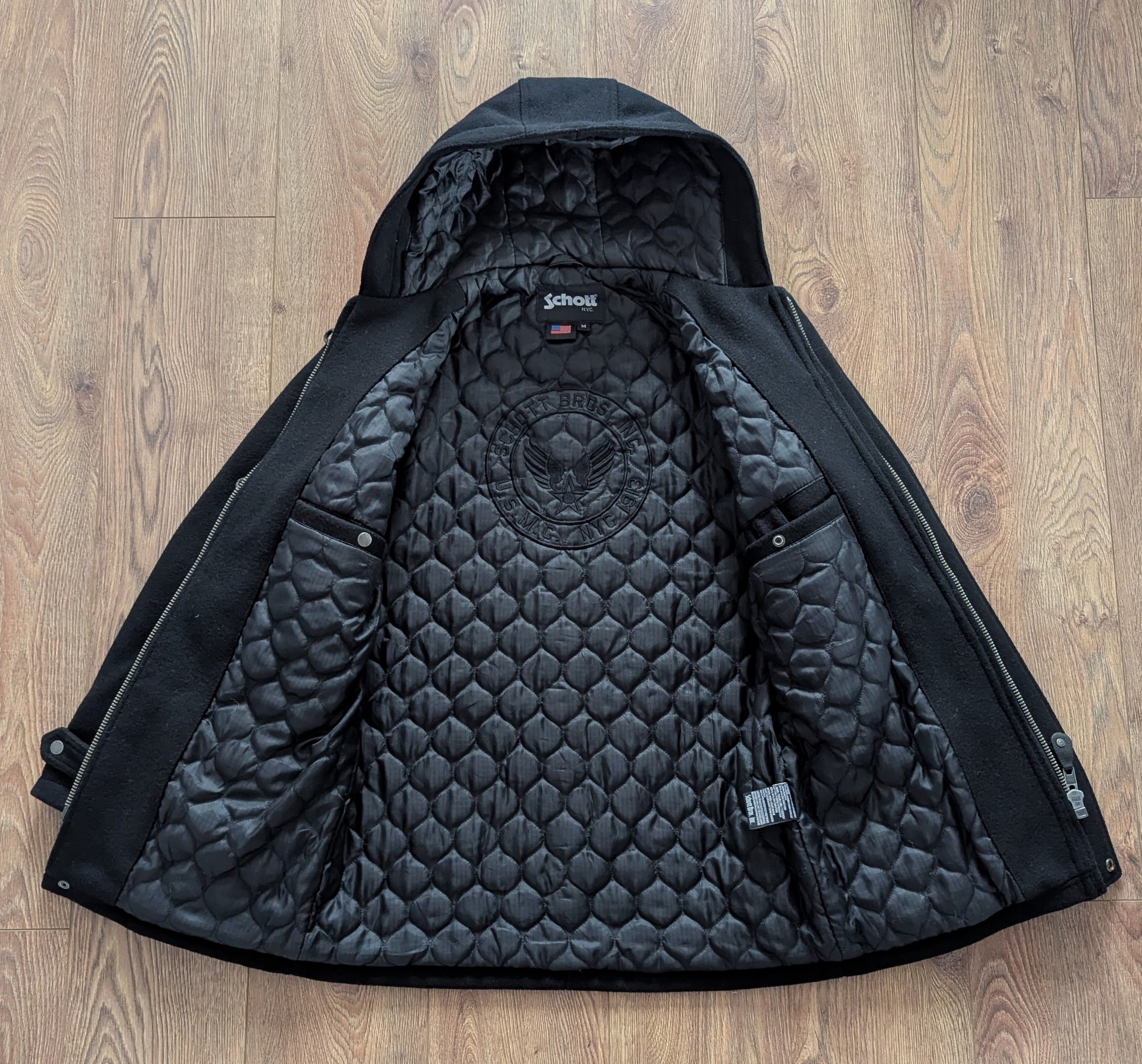 Other Schott NYC Wool Duffle Coat Men's Size M Black Casual Size US M / EU 48-50 / 2 - 16 Thumbnail