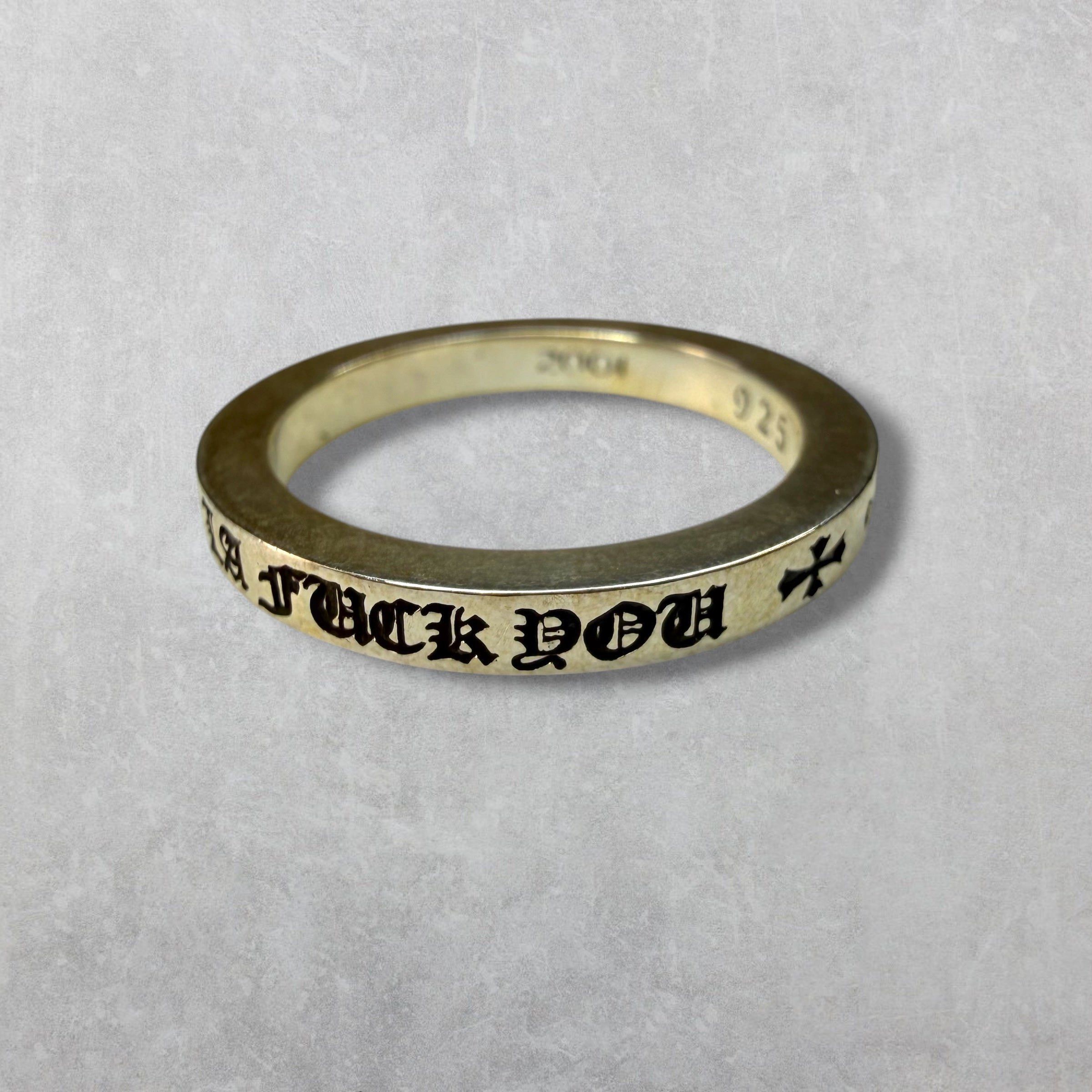 Chrome Hearts Chrome Hearts LA Fuck You 3MM Spacer Ring 11.5 Size ONE SIZE - 3 Thumbnail