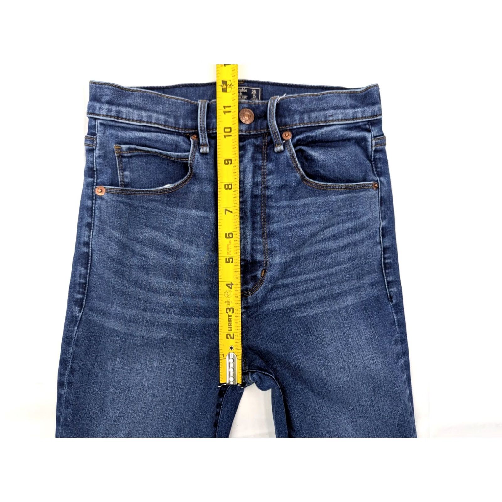 Abercrombie & Fitch Abercrombie & Fitch Jeans Women 26 Skinny Denim 5-Pocket Zipper Button Distressed Blue Mid Rise Modern Regular Fit 26x30 Vintage No Size 26" / US 2 / IT 38 - 6 Thumbnail