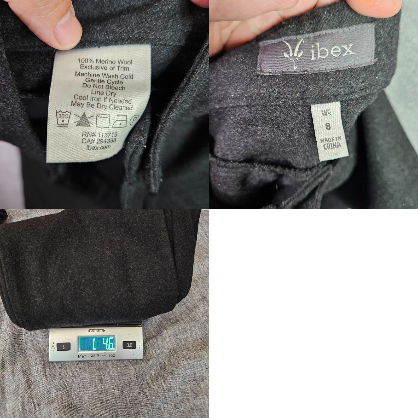 Vintage Ibex Women's 8 Black Straight Leg Dress Pants 100% Merino Wool Activewear Outdoor Workplace Size 30" / US 8 / IT 44 - 8 Thumbnail