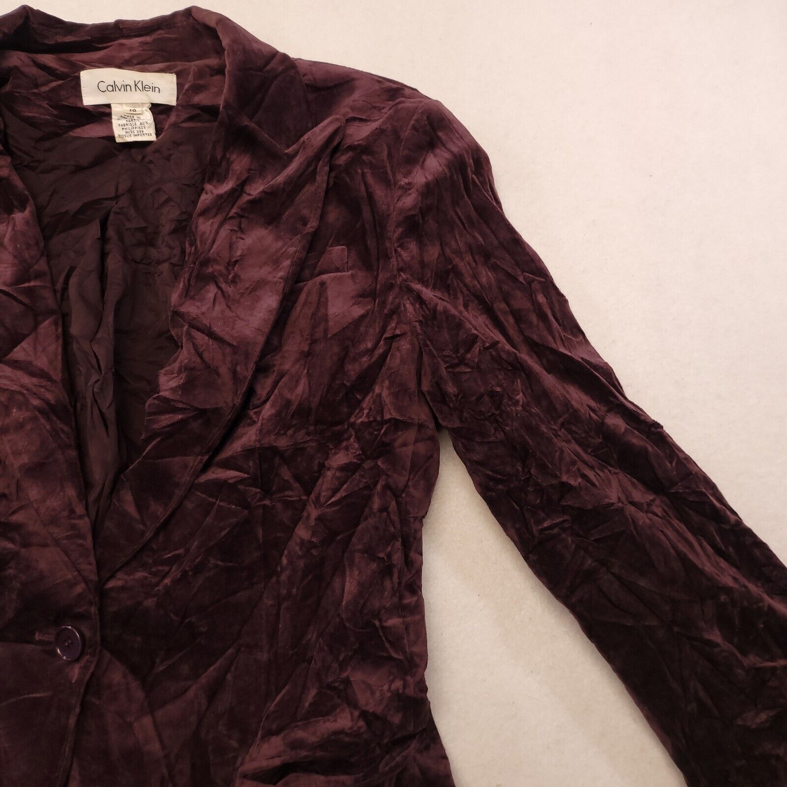 Calvin Klein Calvin Klein Long Sleeve Button Up Coat Women Size 10 Purple Size L / US 10 / IT 46 - 5 Thumbnail