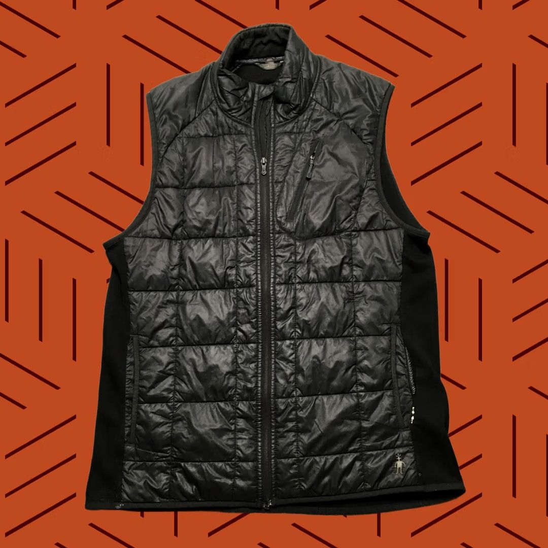 Smartwool VINTAGE Smartwool Vest Mens XL Black PhD Merino Wool Insulated Hybrid Zip Pockets Trail Size US XL / EU 56 / 4 - 1 Thumbnail