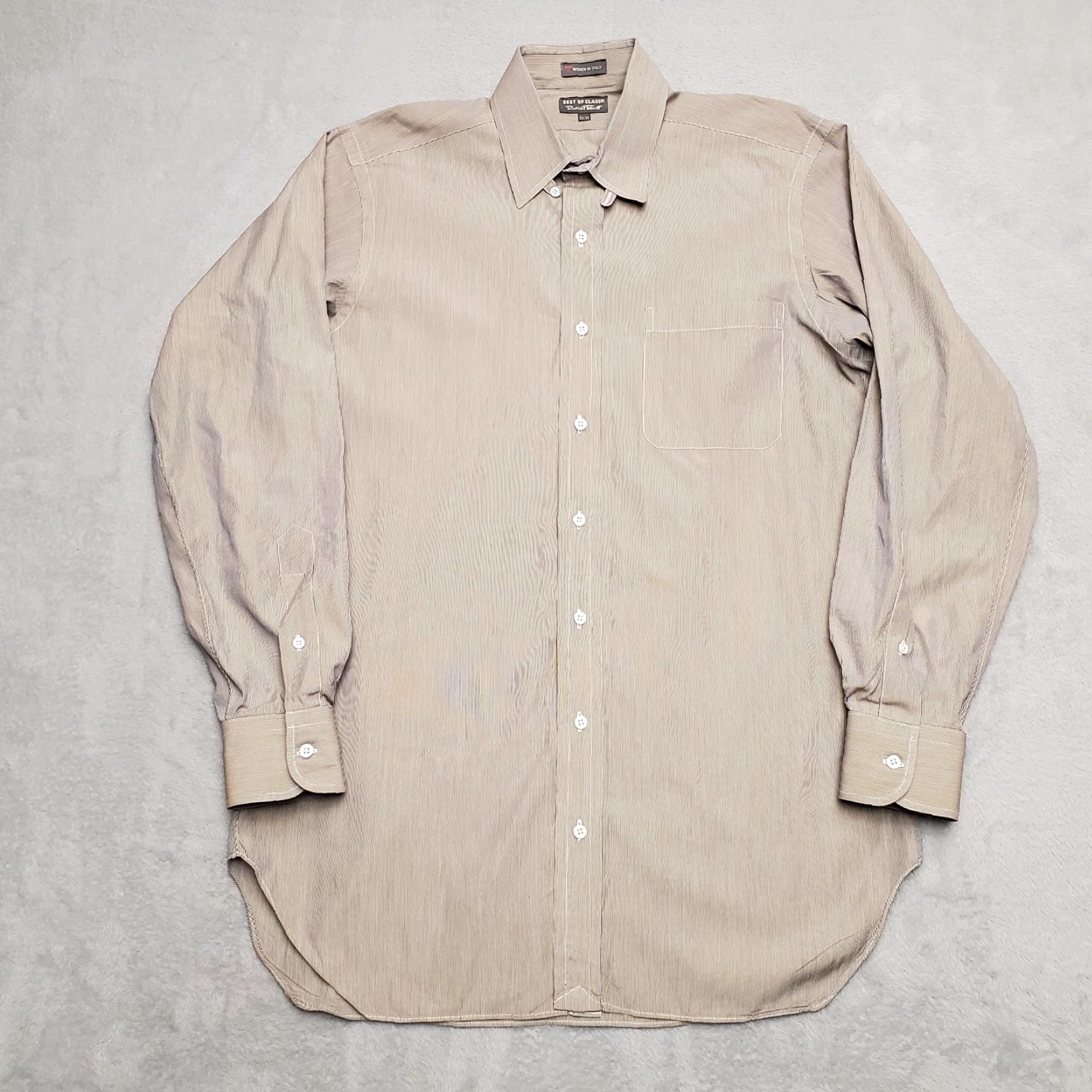 Robert Talbott Robert Talbott Shirt Men 15.5 Green Stripe Woven in Italy USA Made Best of Class Button-Up Long Sleeve Cotton Size US L / EU 52-54 / 3 - 6 Thumbnail