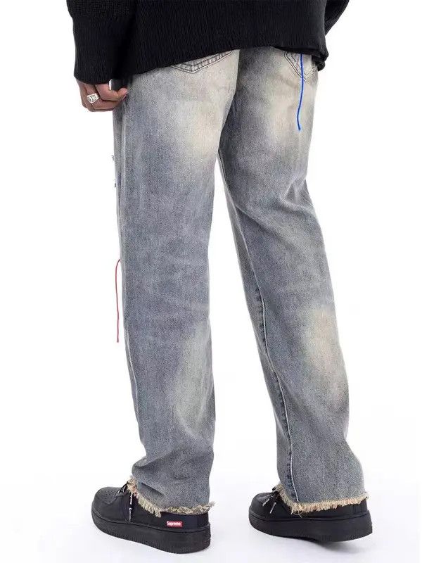 Japanese Brand VIBE High Street Hip Hop Heavy Wash Ripped Jeans Size US 32 / EU 48 - 3 Thumbnail