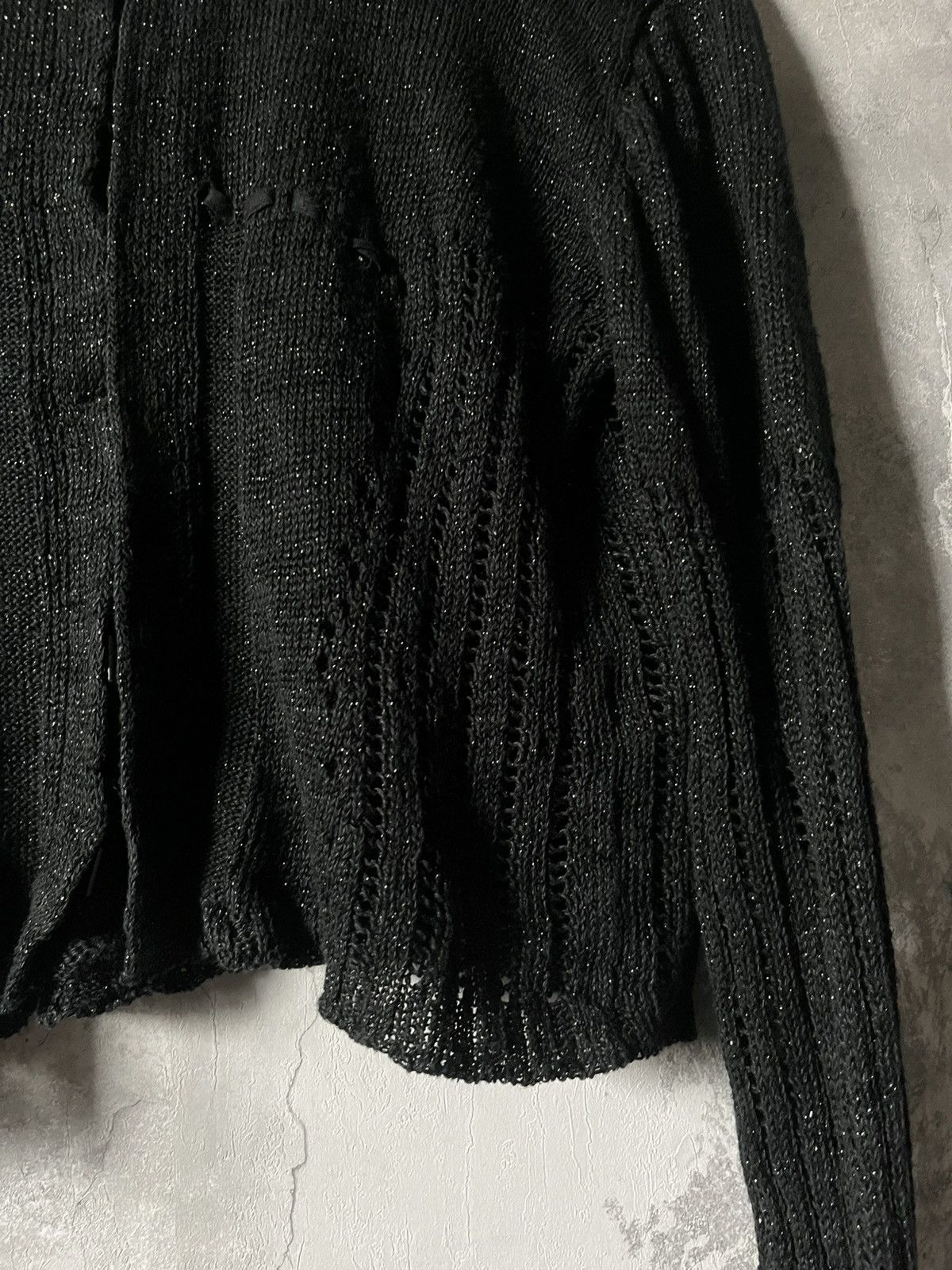 Dries Van Noten Dries Van Noten openwork sweater grey black Size S / US 4 / IT 40 - 5 Thumbnail