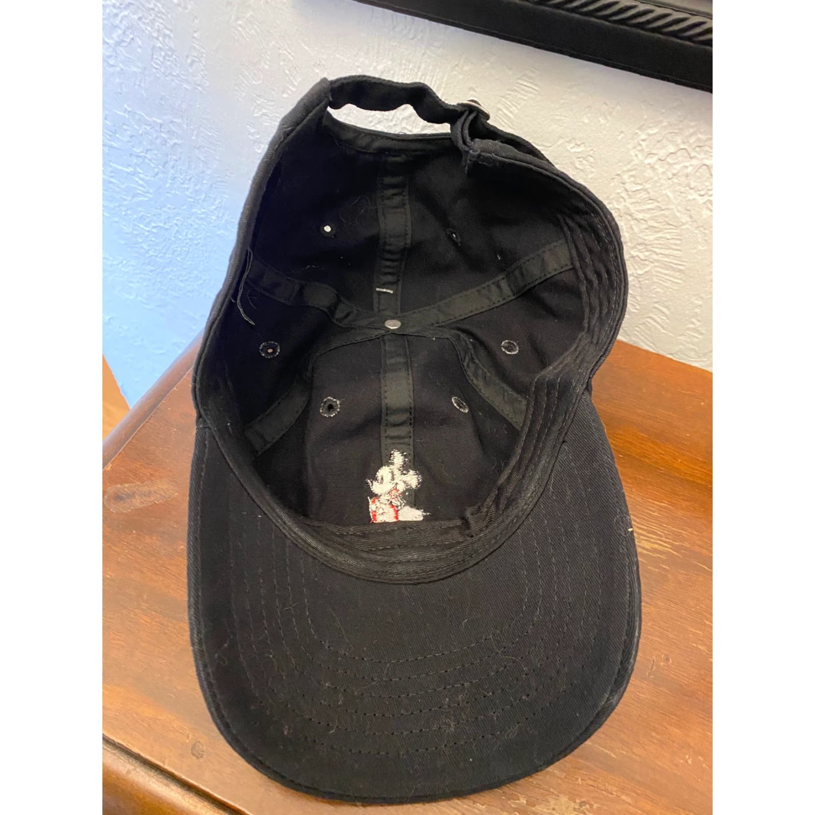Disney Disney Mickey Mouse Dad Hat Adjustable Strapback Embroidered Baseball Cap Mens Black Denim Size ONE SIZE - 2 Thumbnail