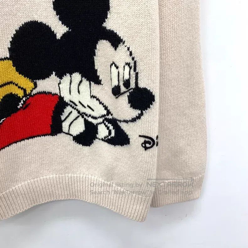 Gucci Gucci Khaki Mickey Mouse inlaid wool round-neck long-sleev Size S / US 4 / IT 40 - 4 Thumbnail