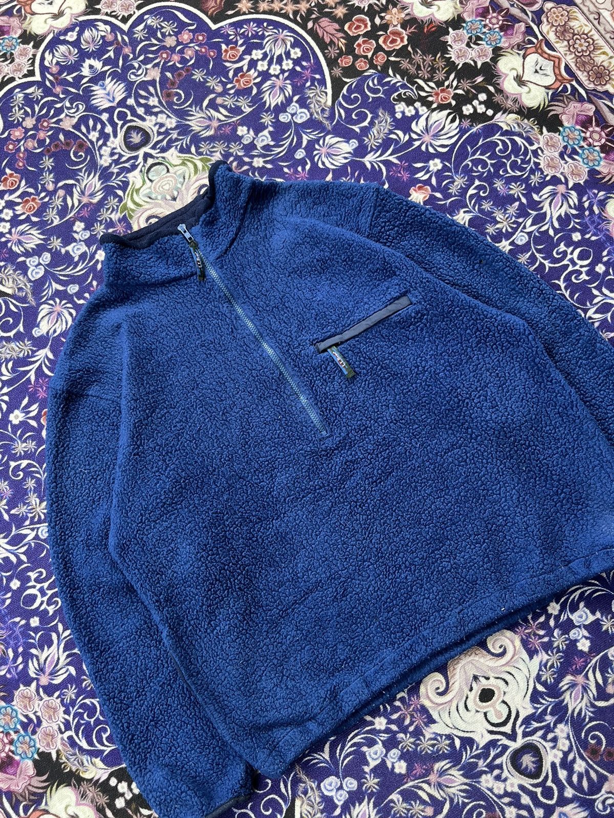 L.L. Bean × Vintage Vintage 80s L.L Bean Fleece Deep Pile Half Zipper Seeatshirt Size US XL / EU 56 / 4 - 7 Thumbnail