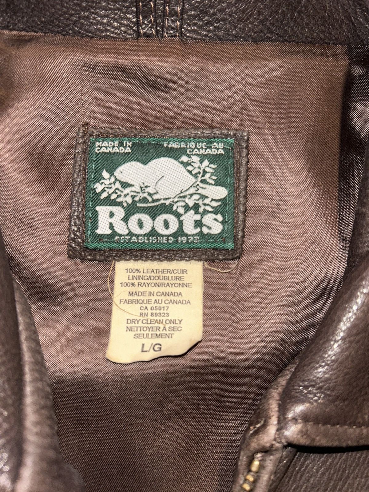 Roots 2000’s Roots brown leather jacket Size US L / EU 52-54 / 3 - 3 Thumbnail